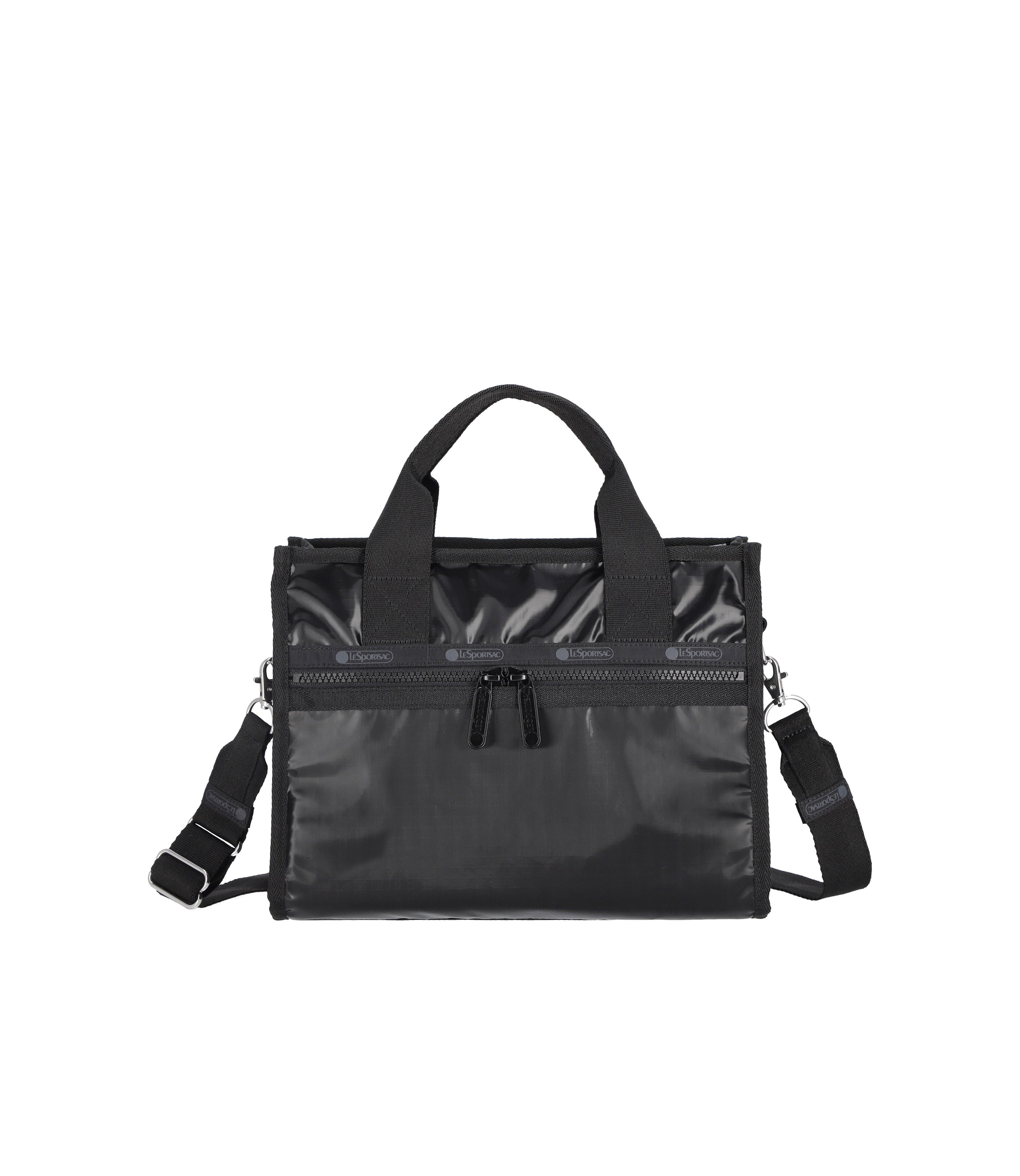 Large East/West Top Handle Tote - Black Shine – LeSportsac