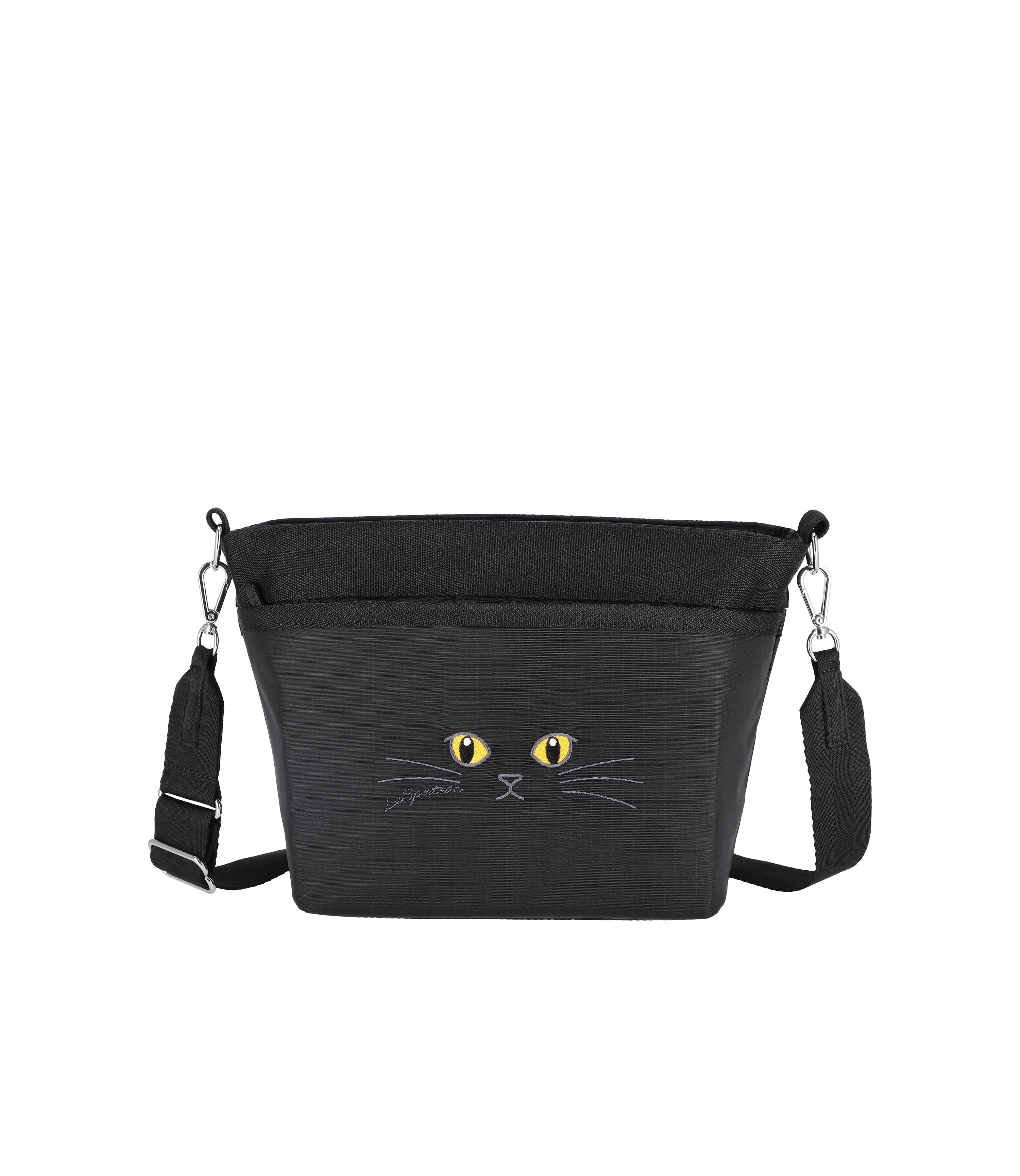 Small Bucket Bag - Black Cats Embroidery – LeSportsac