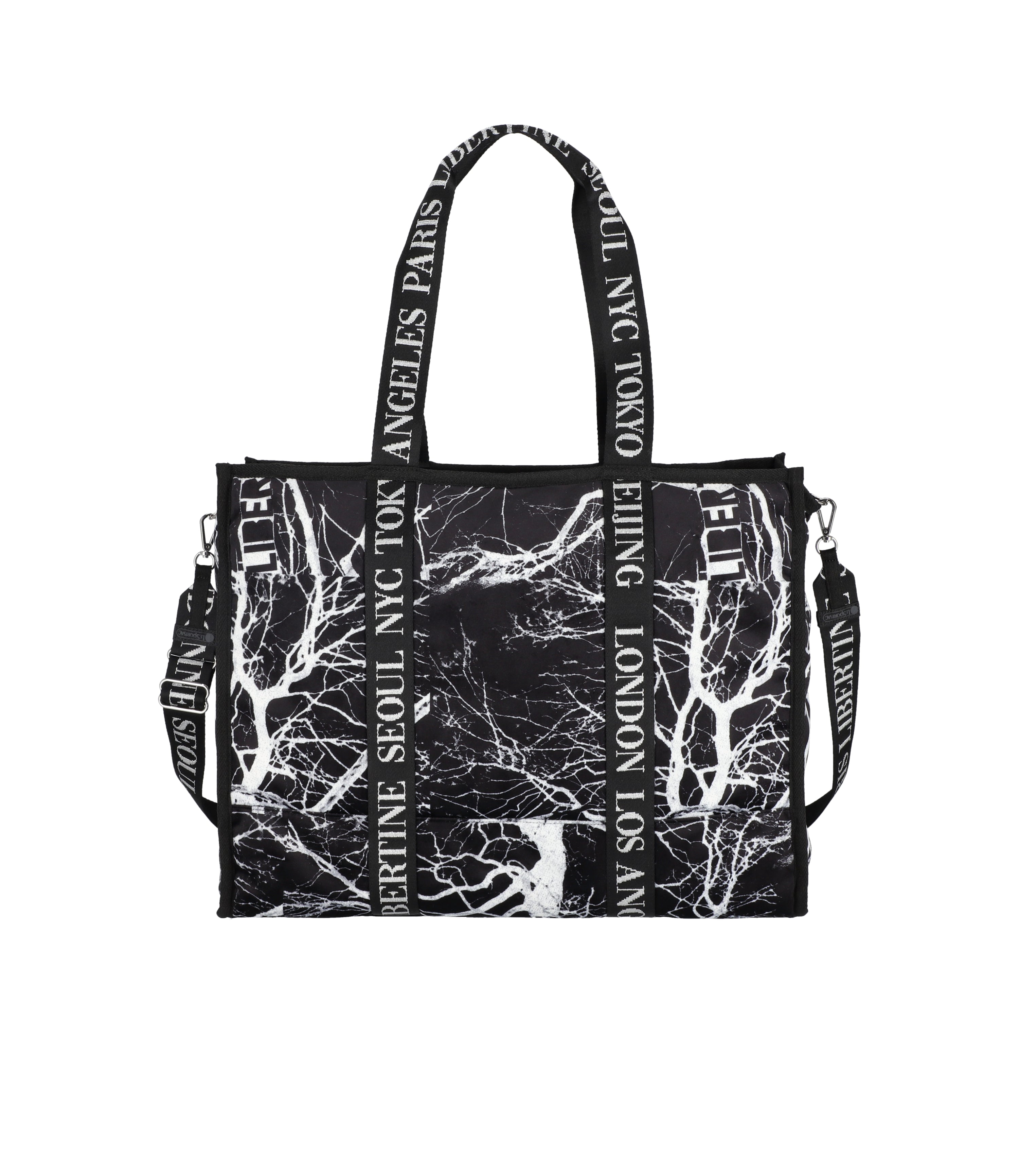 ★LeSportsac★ Libertine Midnight Forest Top Handle Laptop T Boat Tote - LeSportsac x Libertine Midnight Forest