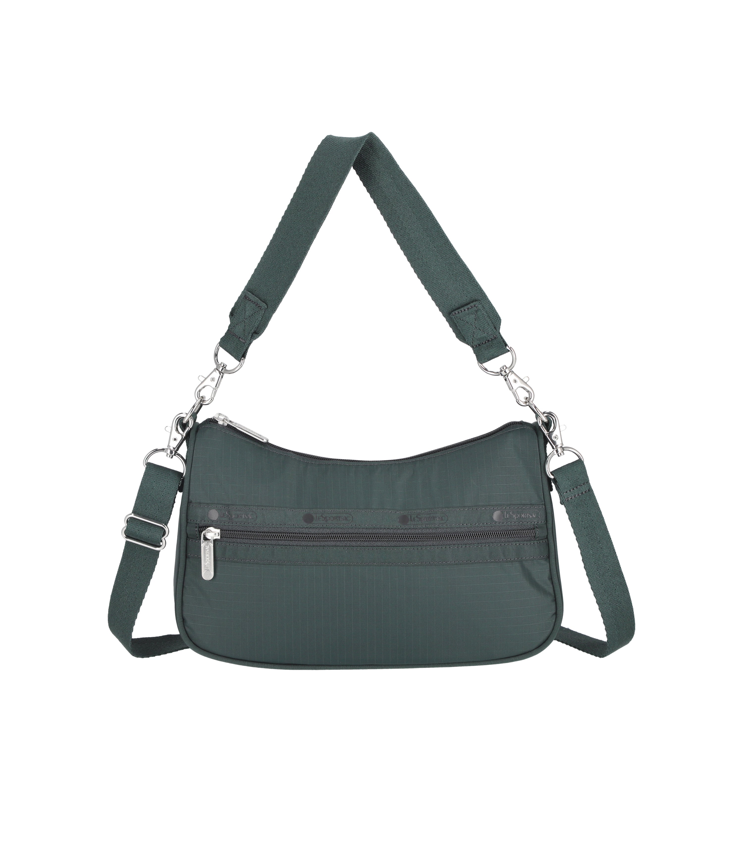 Small Convertible Shoulder Bag - Midnight Green solid