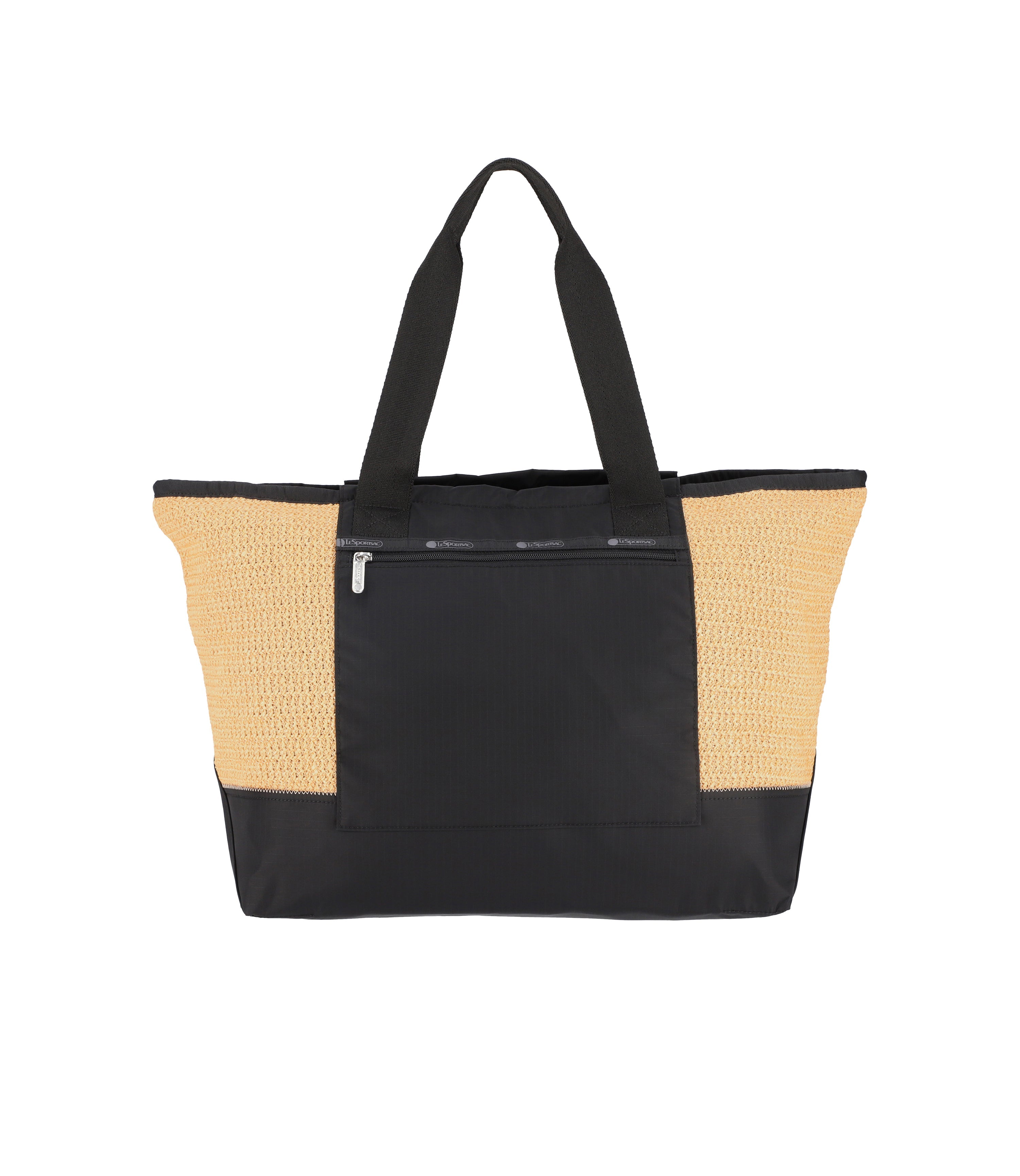 Raffia East West Tote Black Raffia LeSportsac