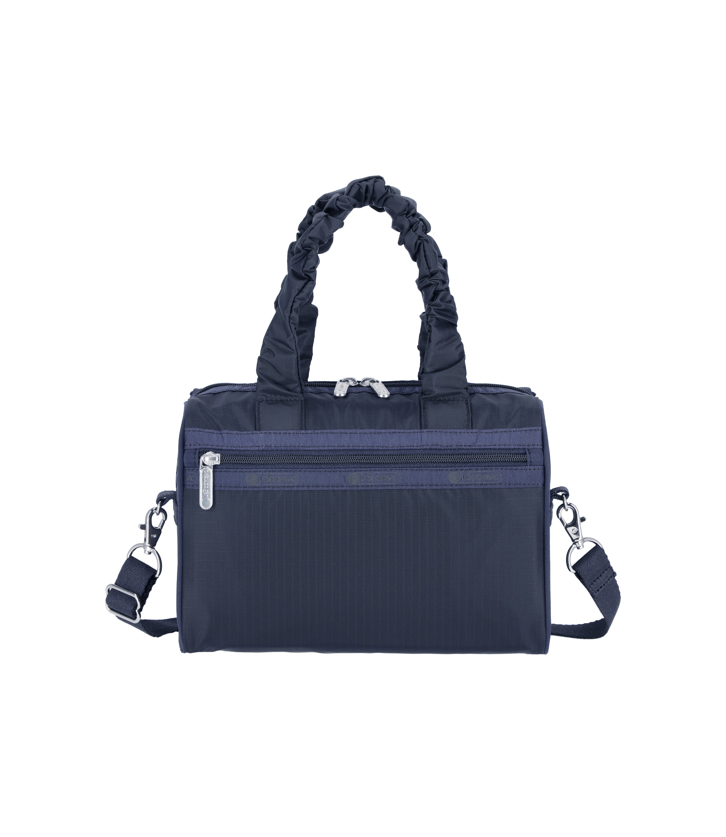 Gather Handle Everyday Small Satchel - Deep Sea Blue solid