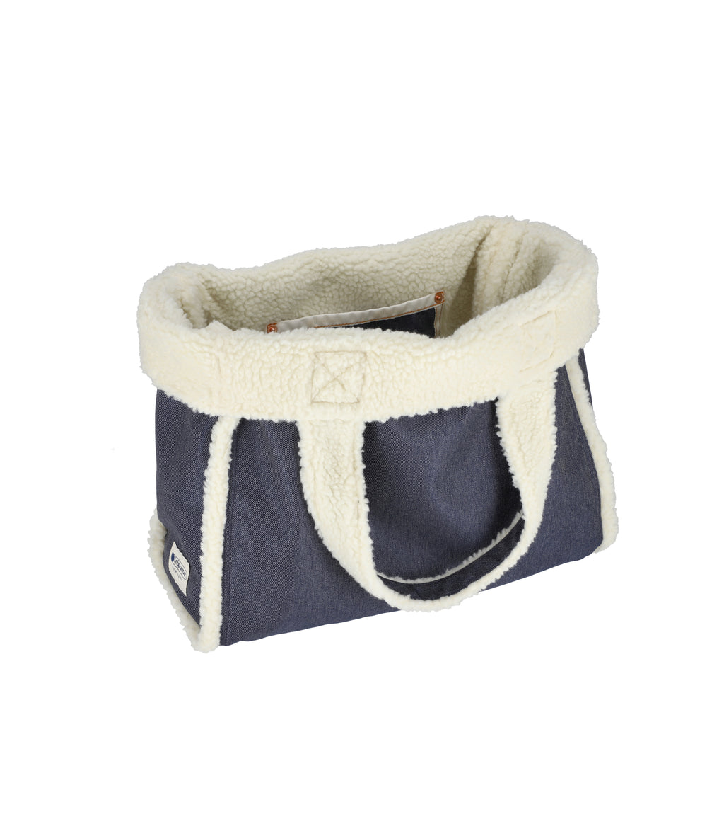 Two-Way Denim Tote - 26406993657904