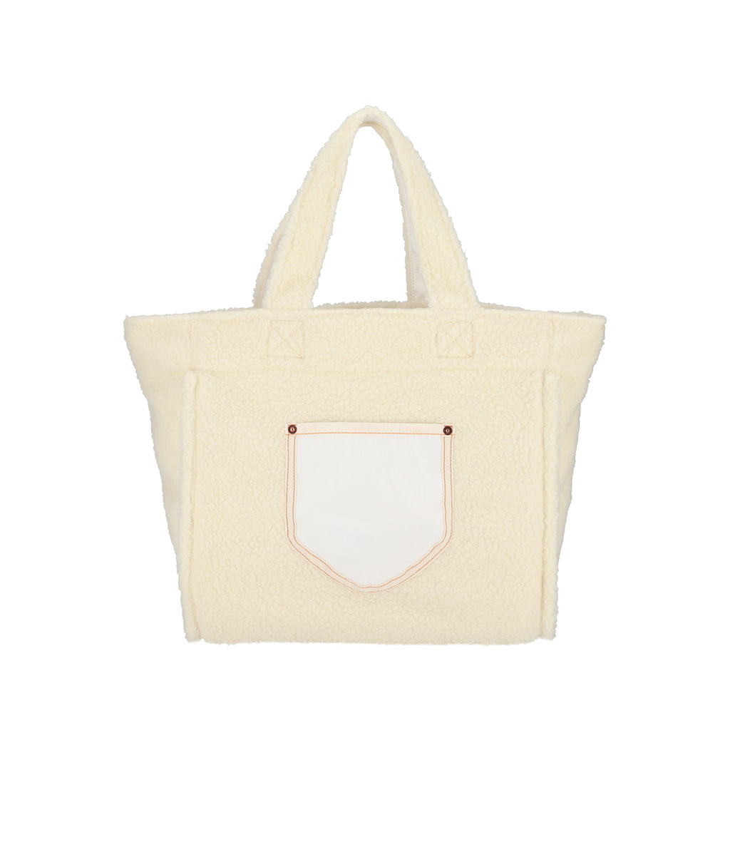 Two-Way Denim Tote - 26653632331824