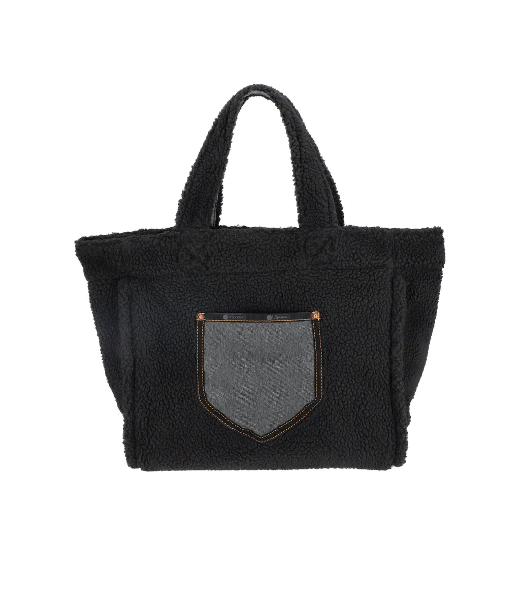 Two-Way Denim Tote - 26653633118256