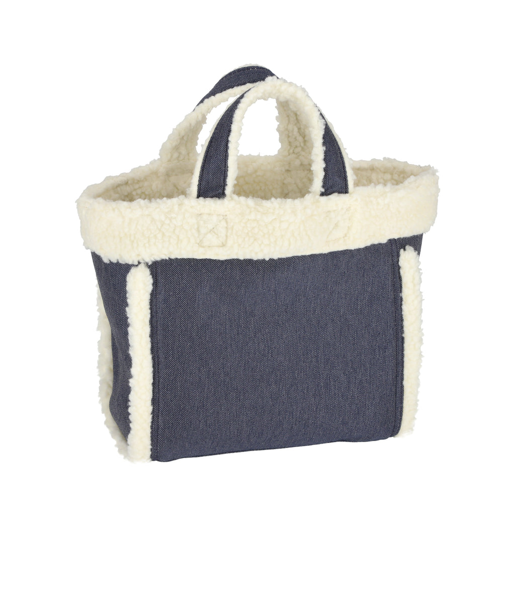Small Two-Way Denim Tote - 26436129423408