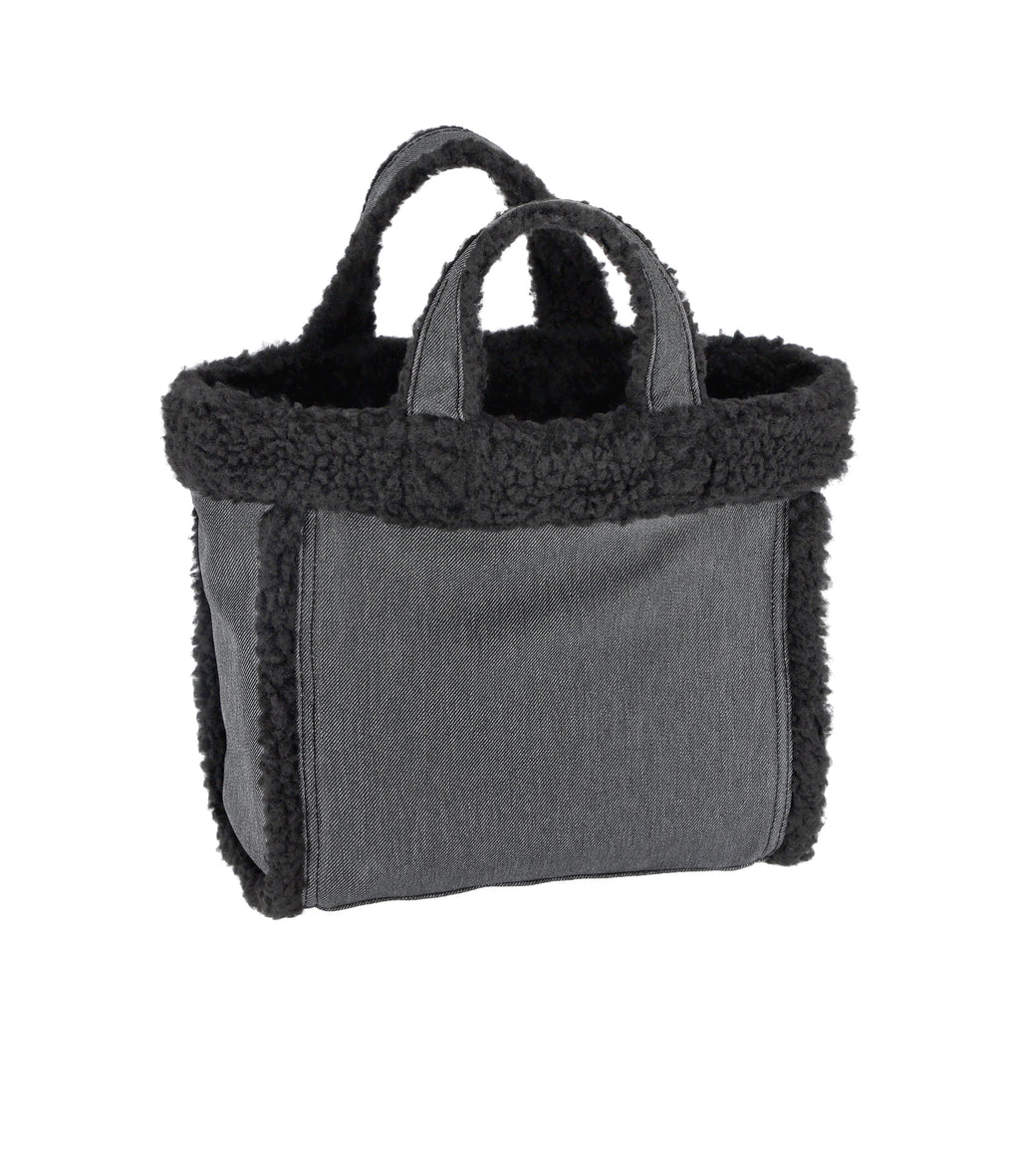 Small Two-Way Denim Tote - 26653635313712