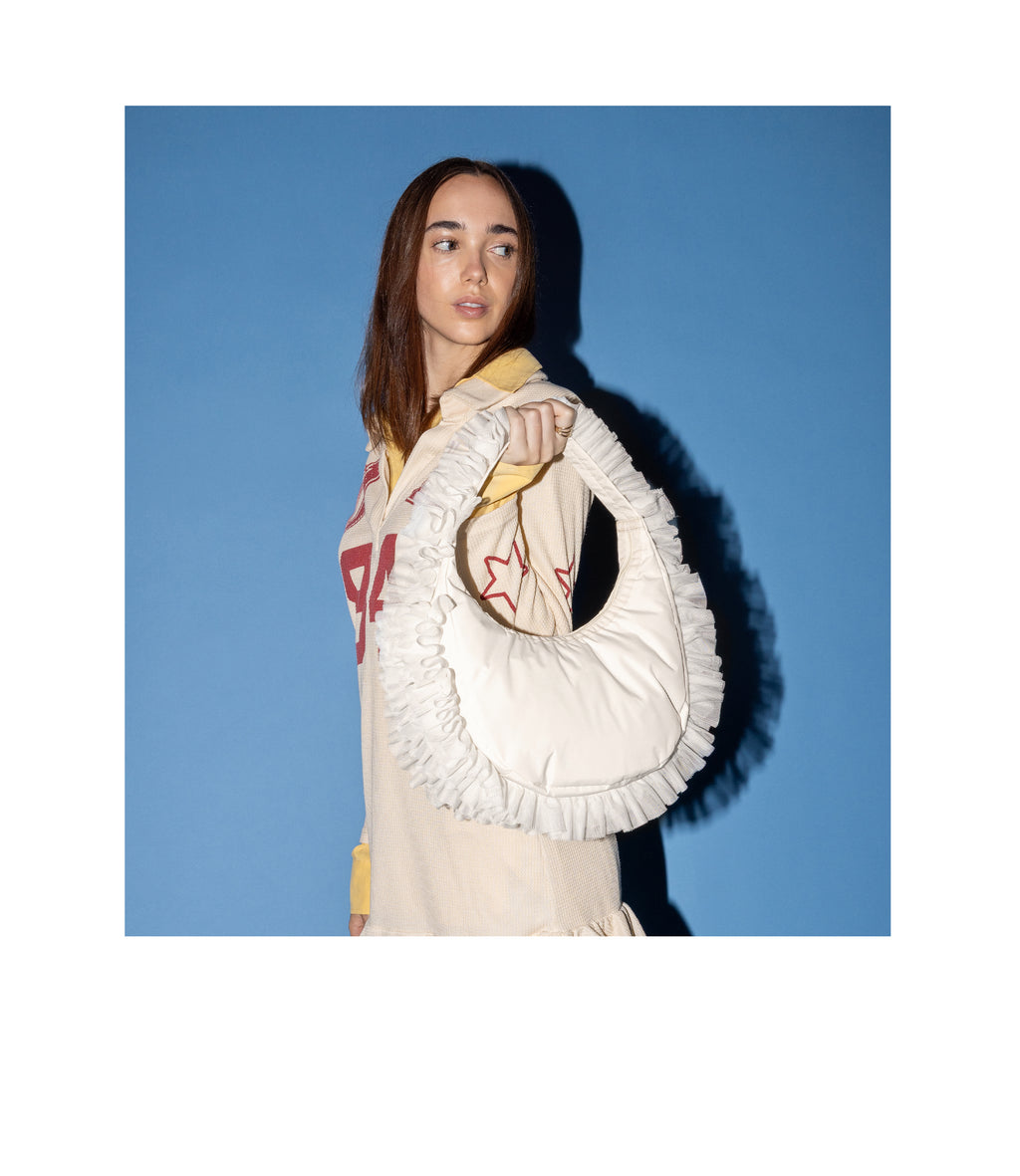 Ruffle Zip Hobo - 29646570881072