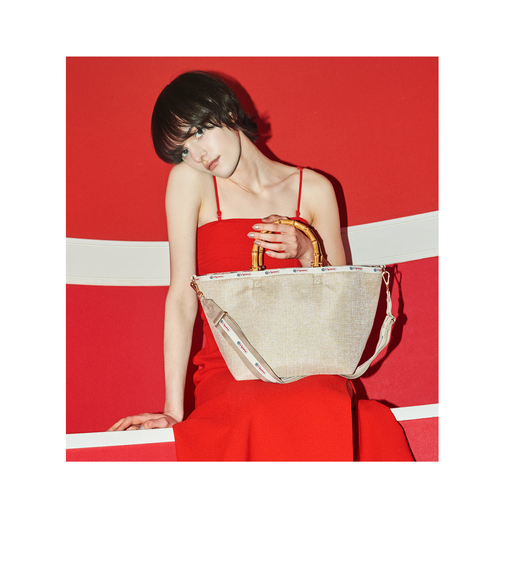 Medium Bamboo Tote with Strap - 27900900048944