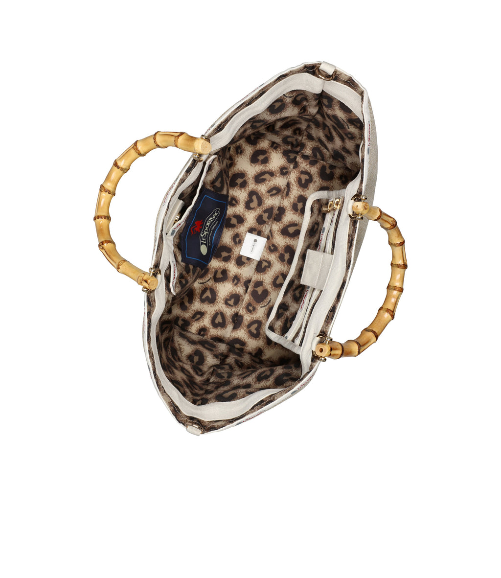 Medium Bamboo Tote with Strap - 27857096835120