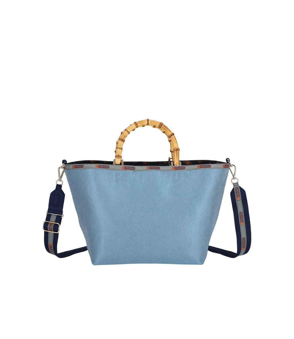 Medium Bamboo Tote with Strap - 27857097621552