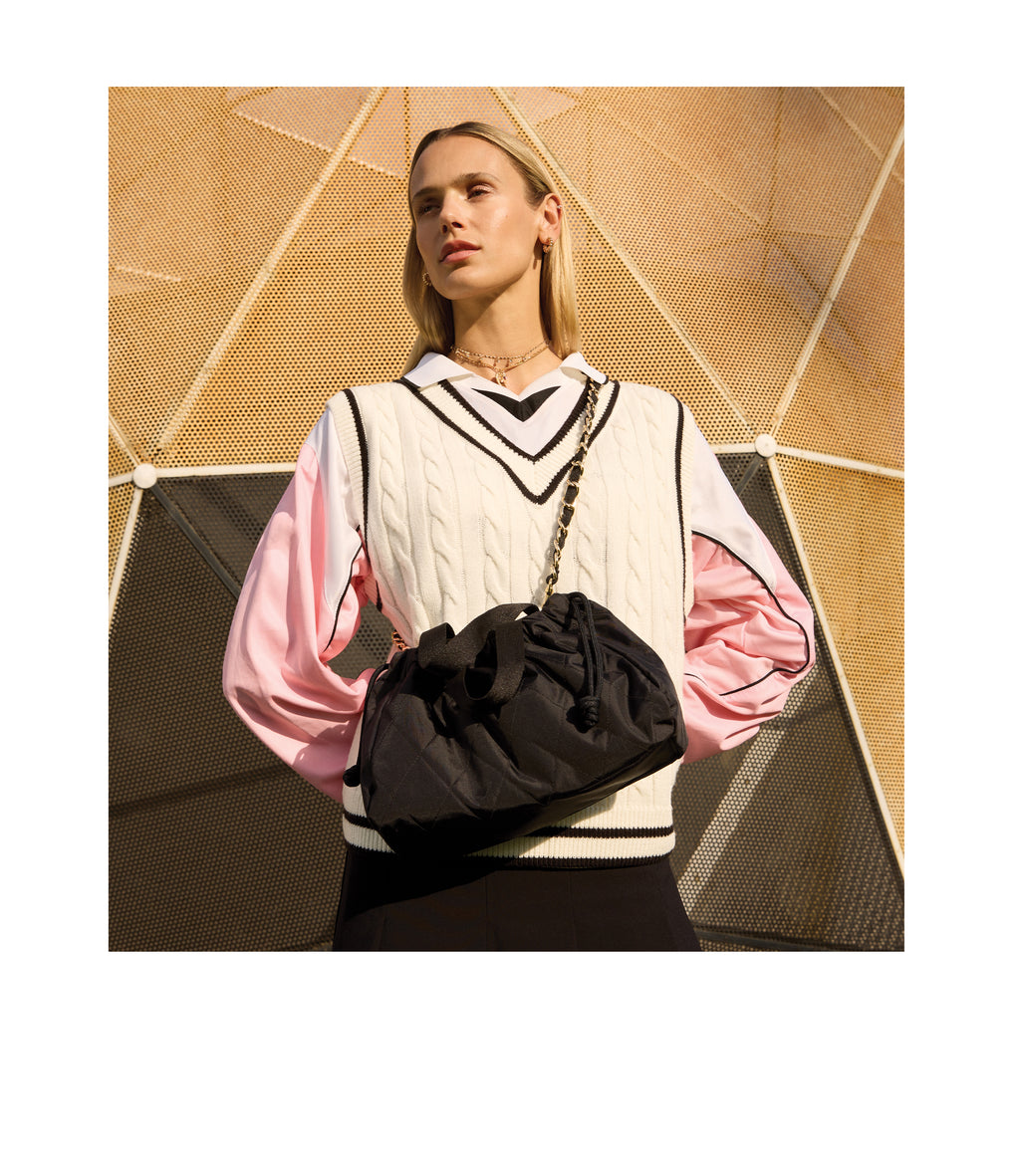 Chain East/West Drawstring Bag - 30279053770800