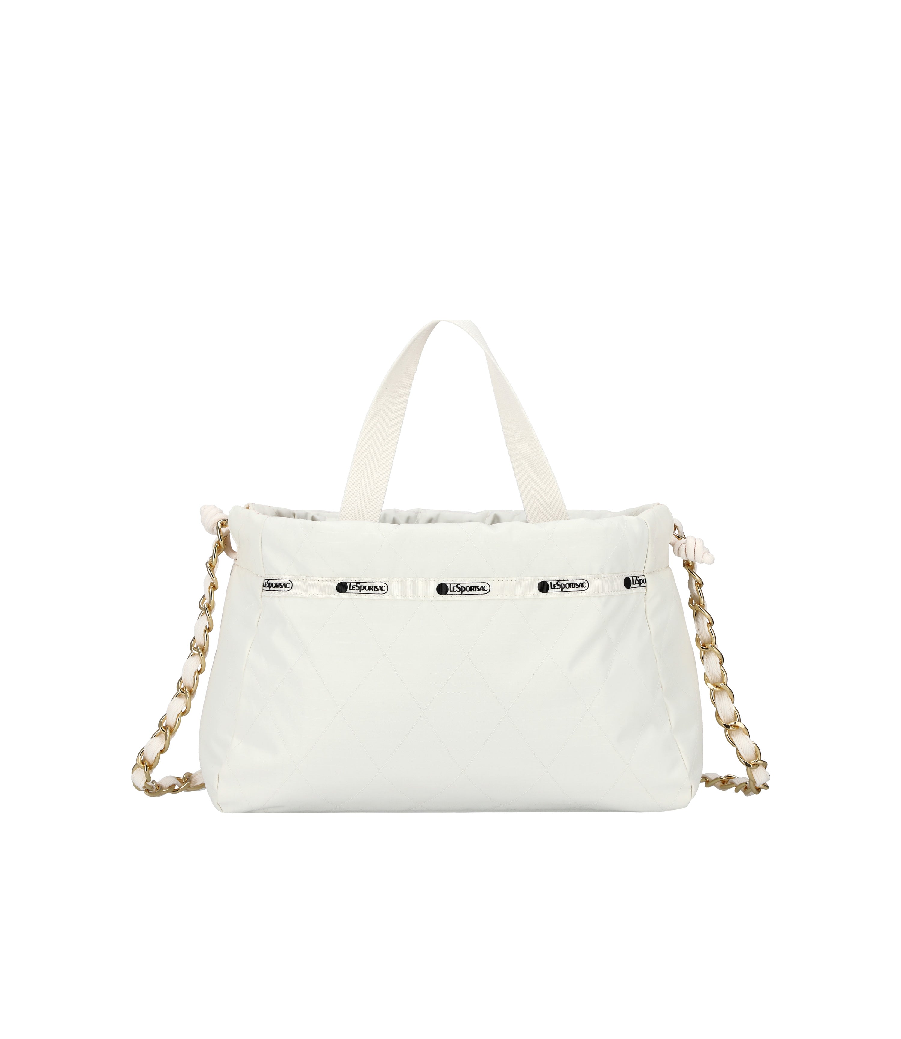 Chain East/West Drawstring Bag - Luna Quilt Chain – LeSportsac
