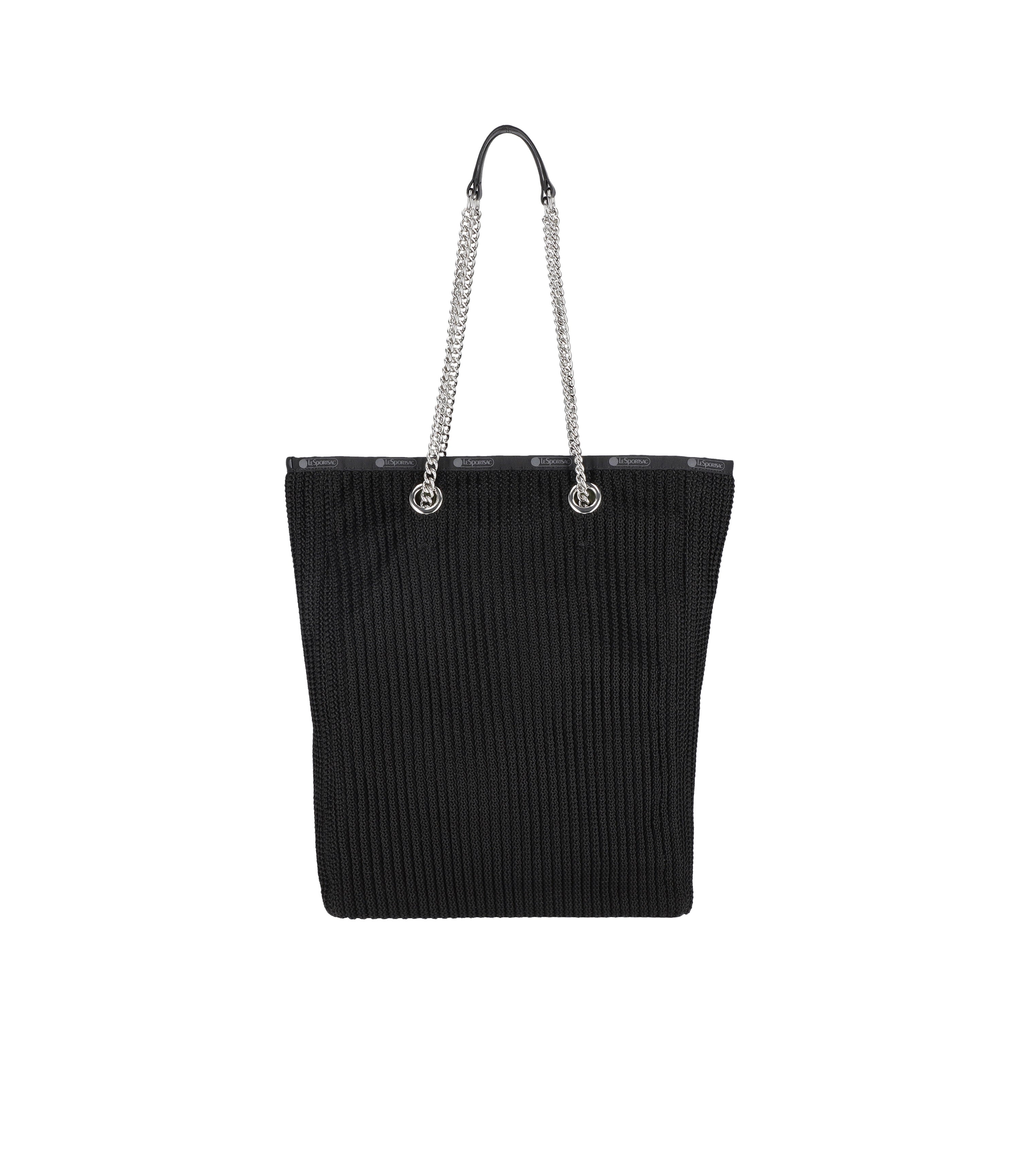 ■LeSportsac■CHAIN CROCHET TOTE Chain Crochet North/South Tote - Black Crochet – LeSportsac
