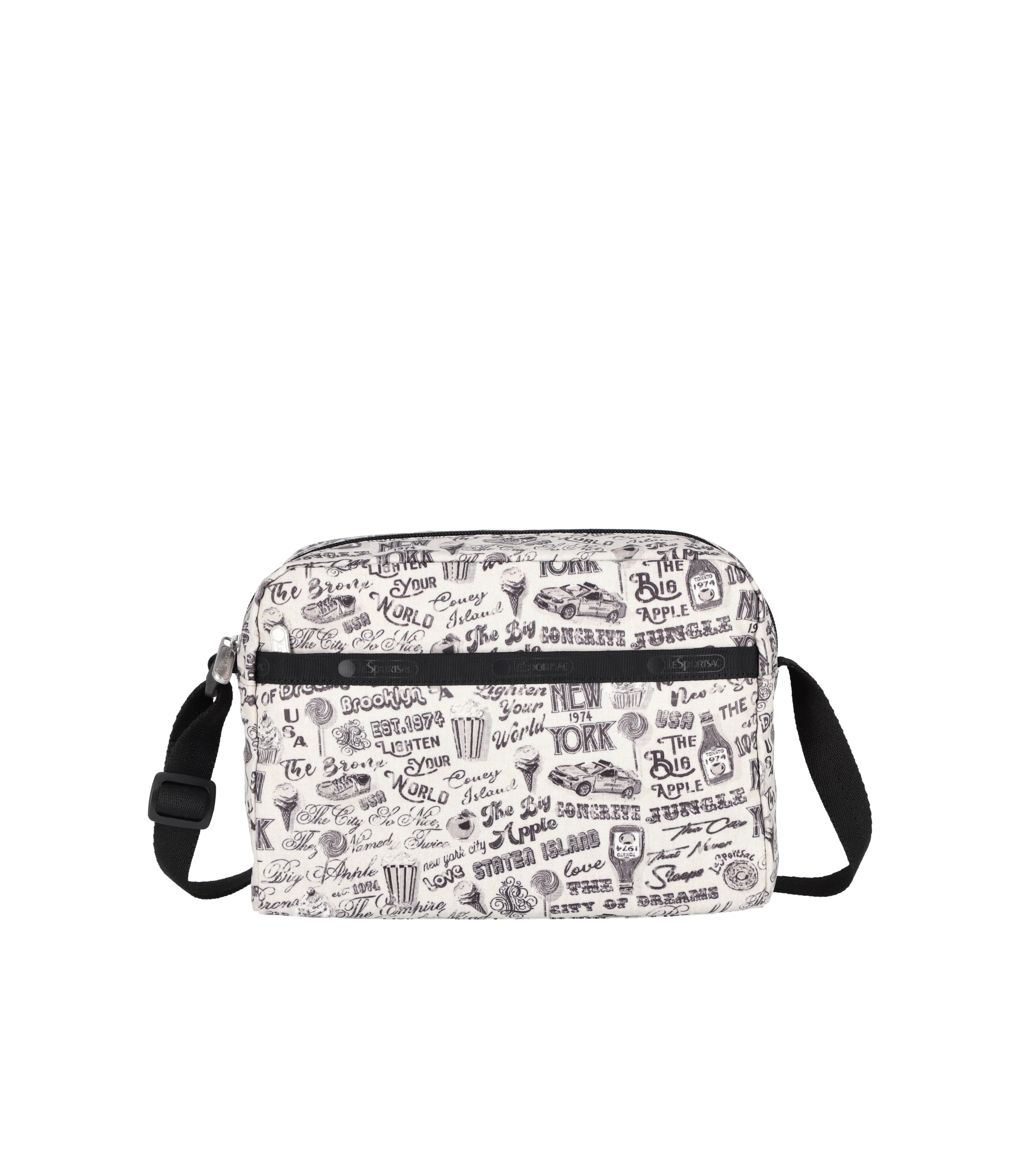 希少☆SAINT LAURENT　ボディバッグ　チェック　モノクロ Daniella Crossbody - NYC Iconic Graphics print – LeSportsac