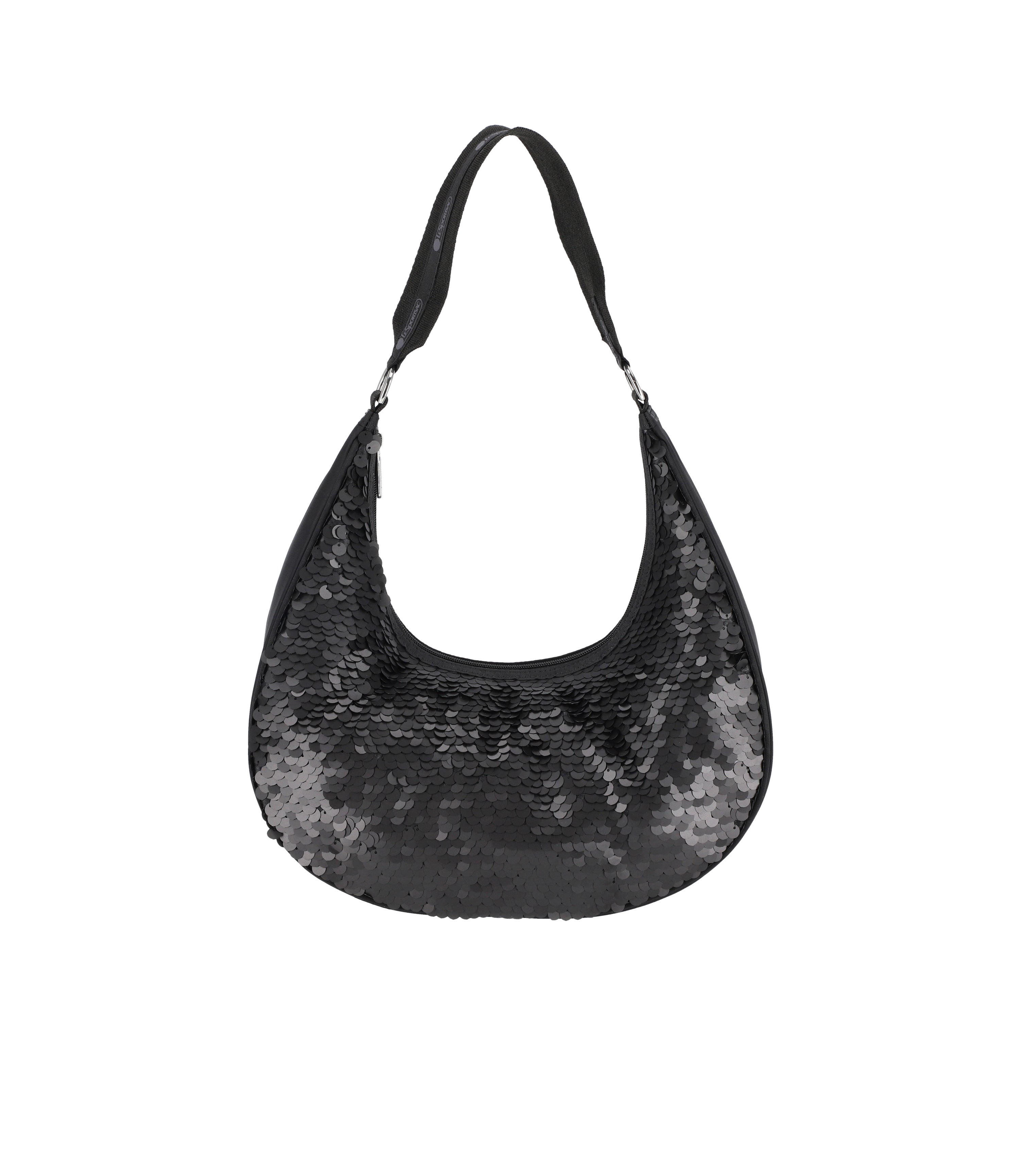 Glitter ブラック バック Sequin Round Shoulder Bag - Matte Black Sequin – LeSportsac