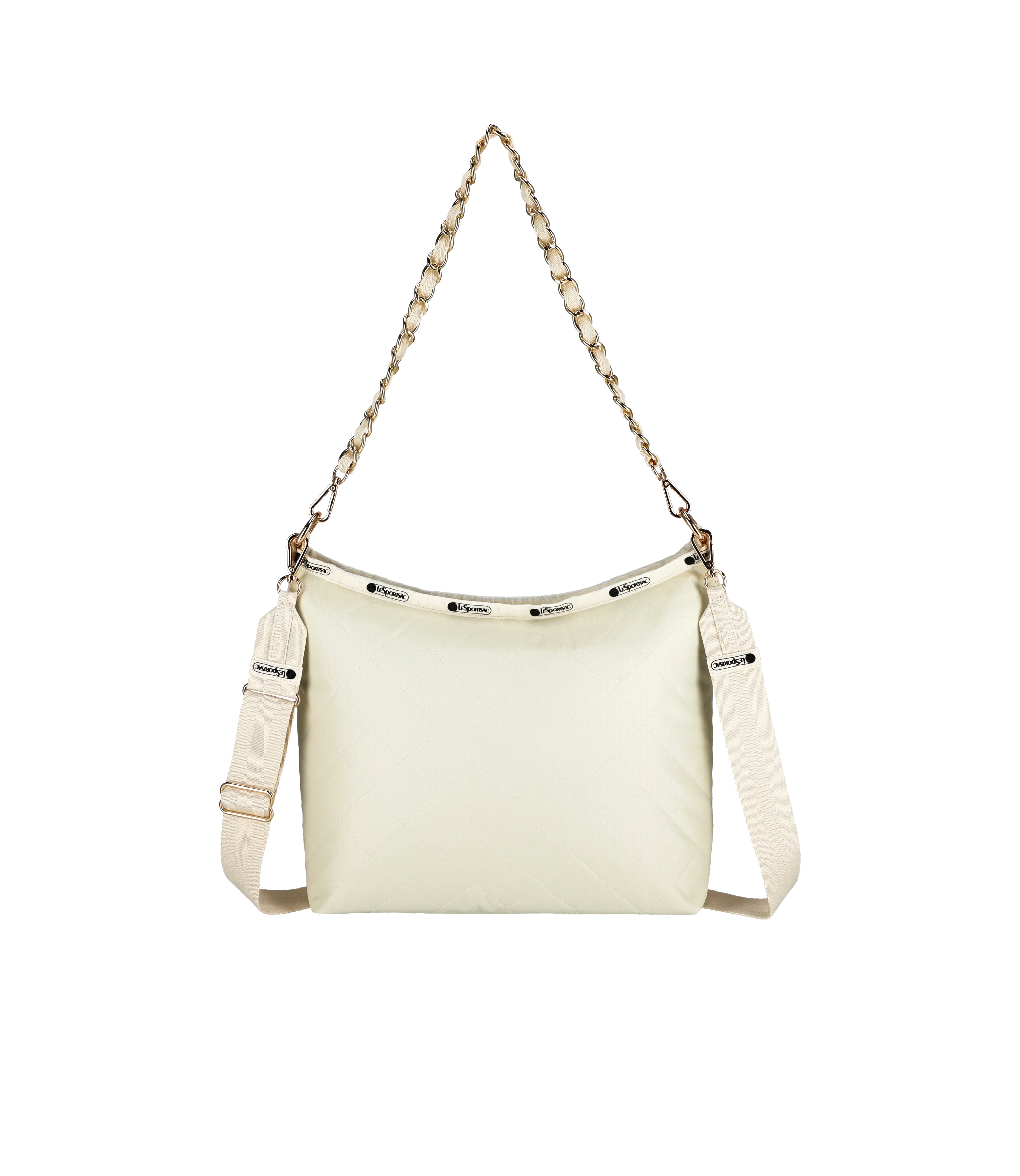 Chain Medium Zip Shoulder Bag - Sandbar Chain Quilt – LeSportsac