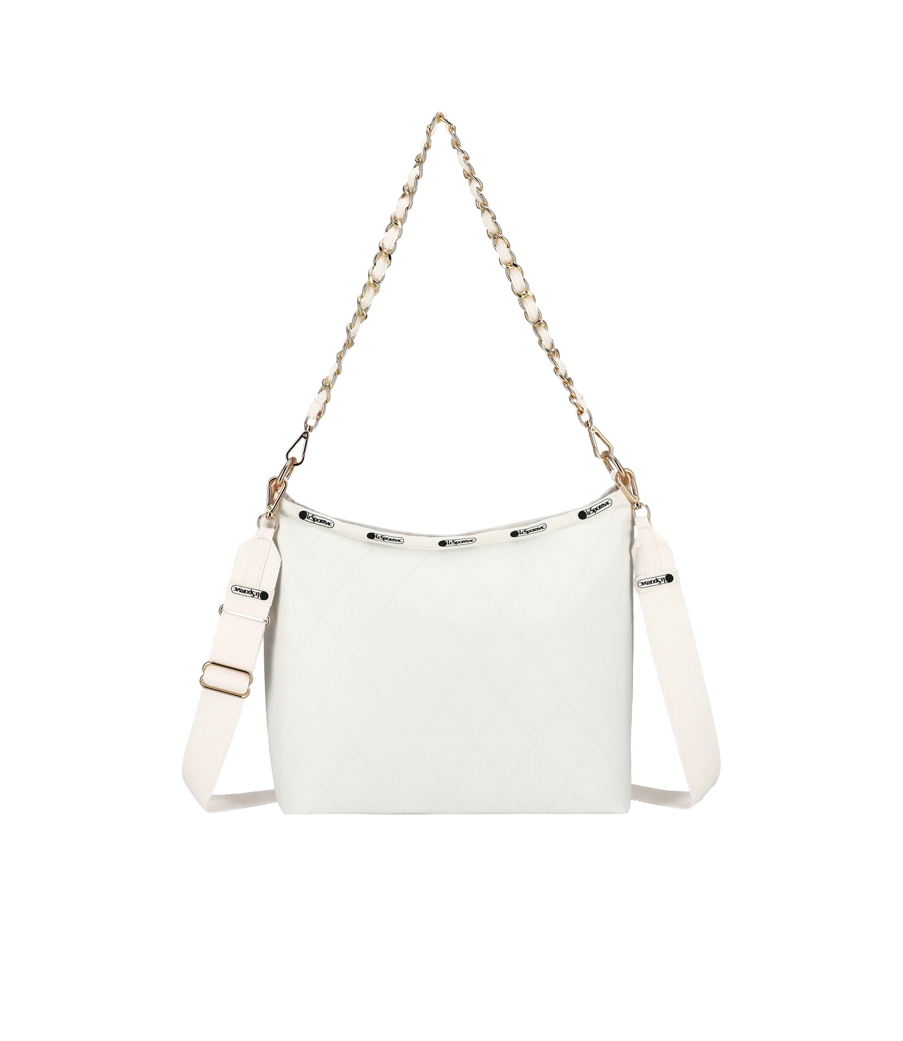 Chain Medium Zip Shoulder Bag - Luna Quilt Chain – LeSportsac