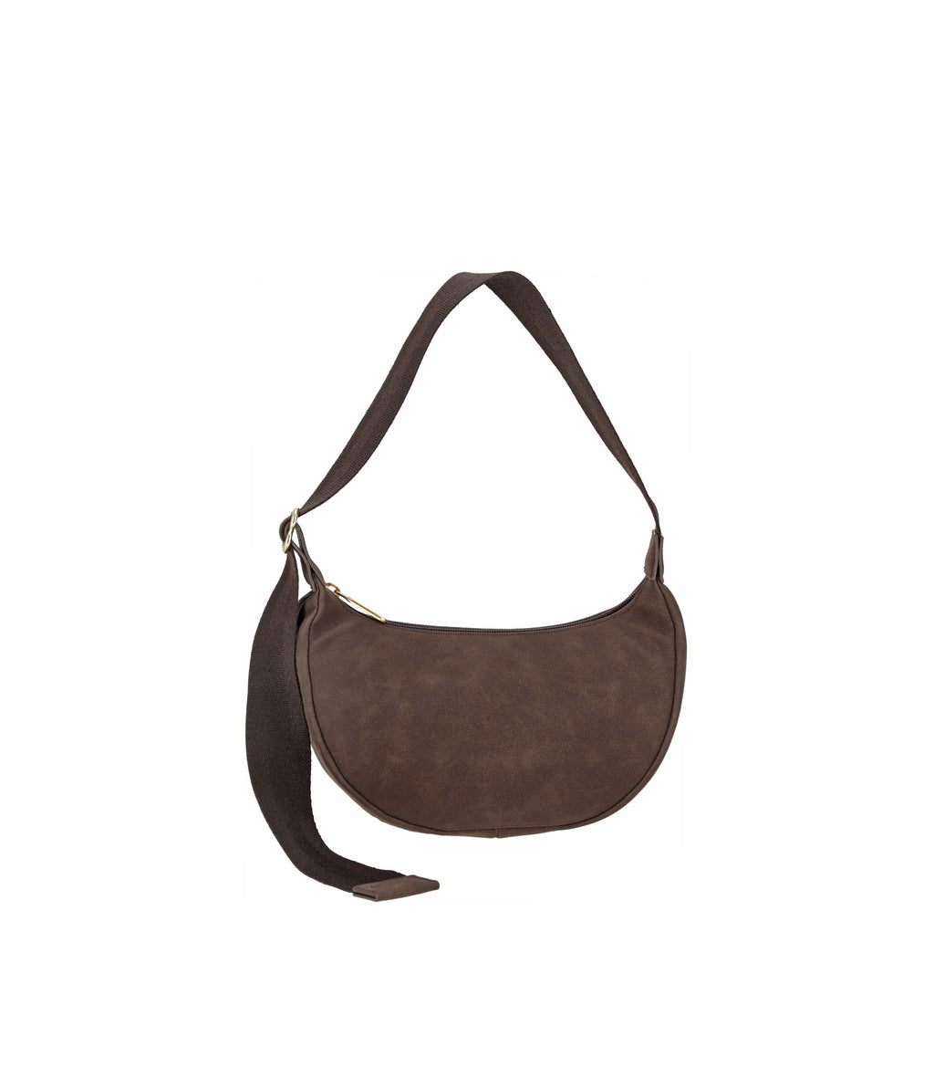 Suede Small Zip Hobo - 30493894082608