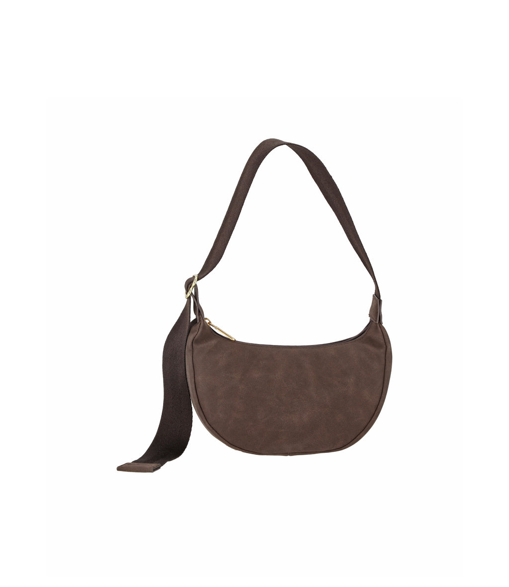Suede Small Zip Hobo - 30489897992240