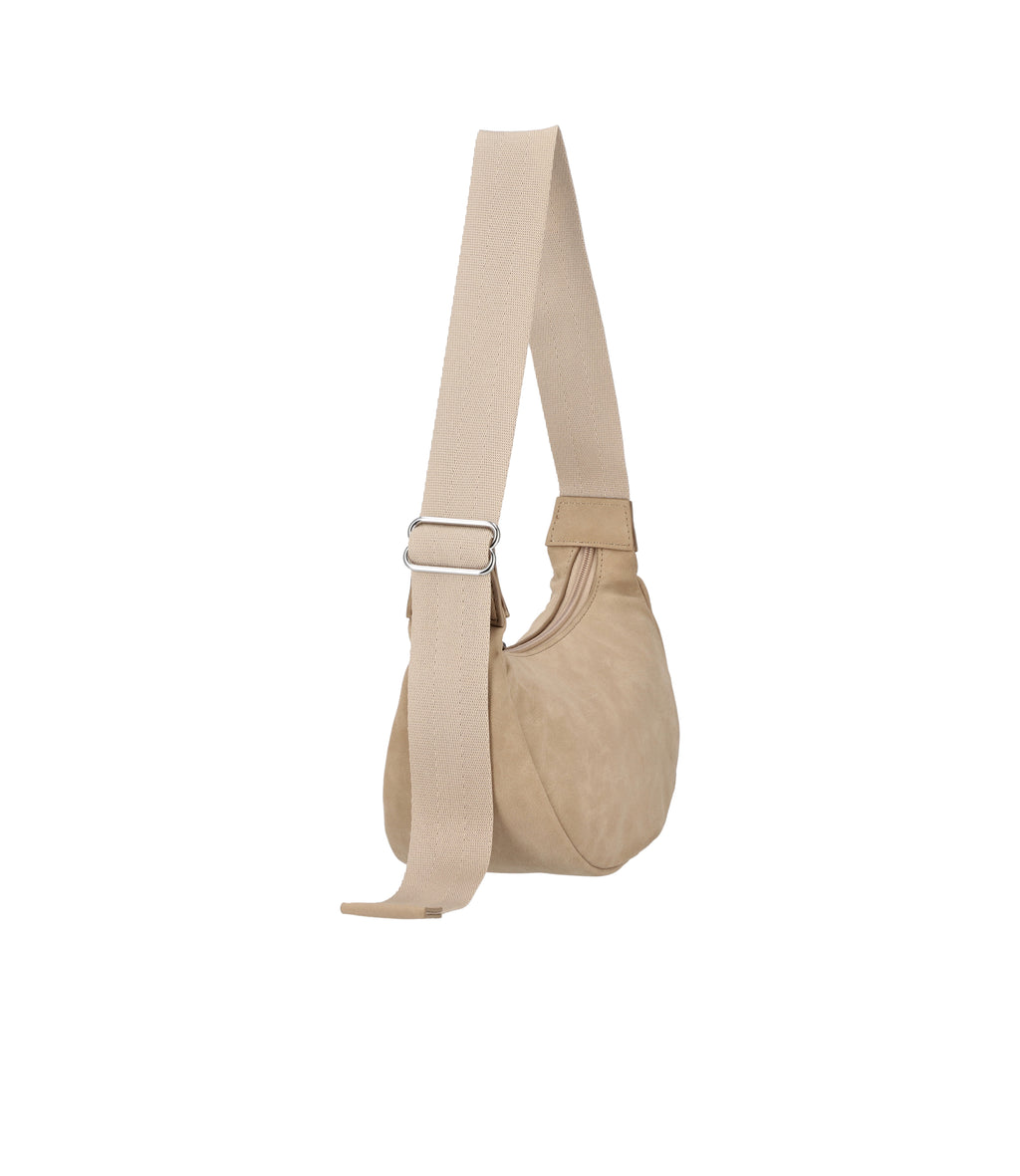 Suede Small Zip Hobo - 30489898090544