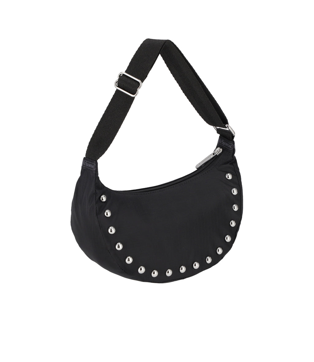 Studs Small Zip Hobo - 30331296022576