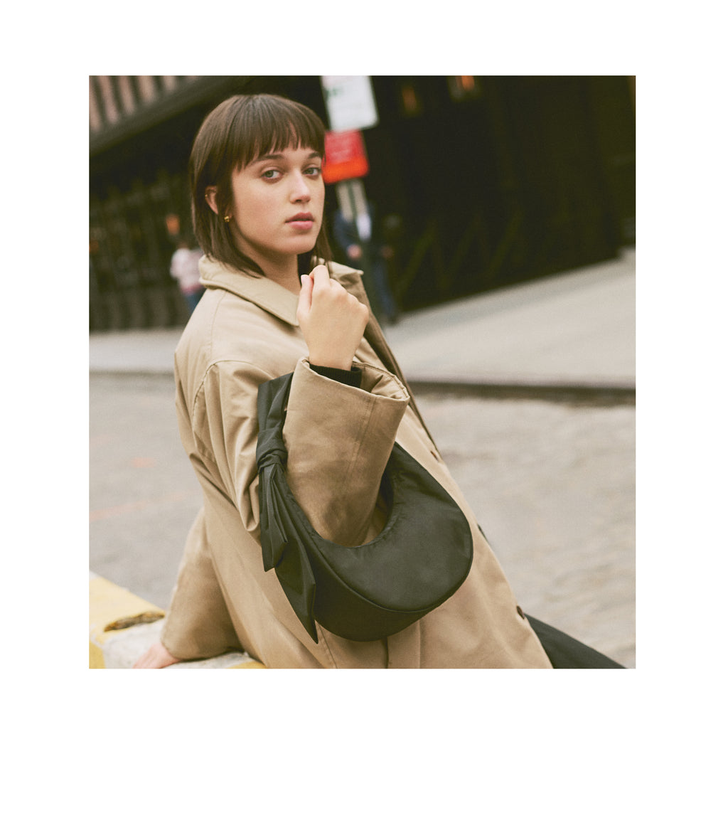 Bow Crescent Shoulder Bag - 28927315050544