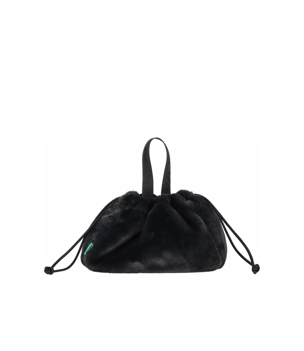 Fur Drawstring Tote - 28748760219696
