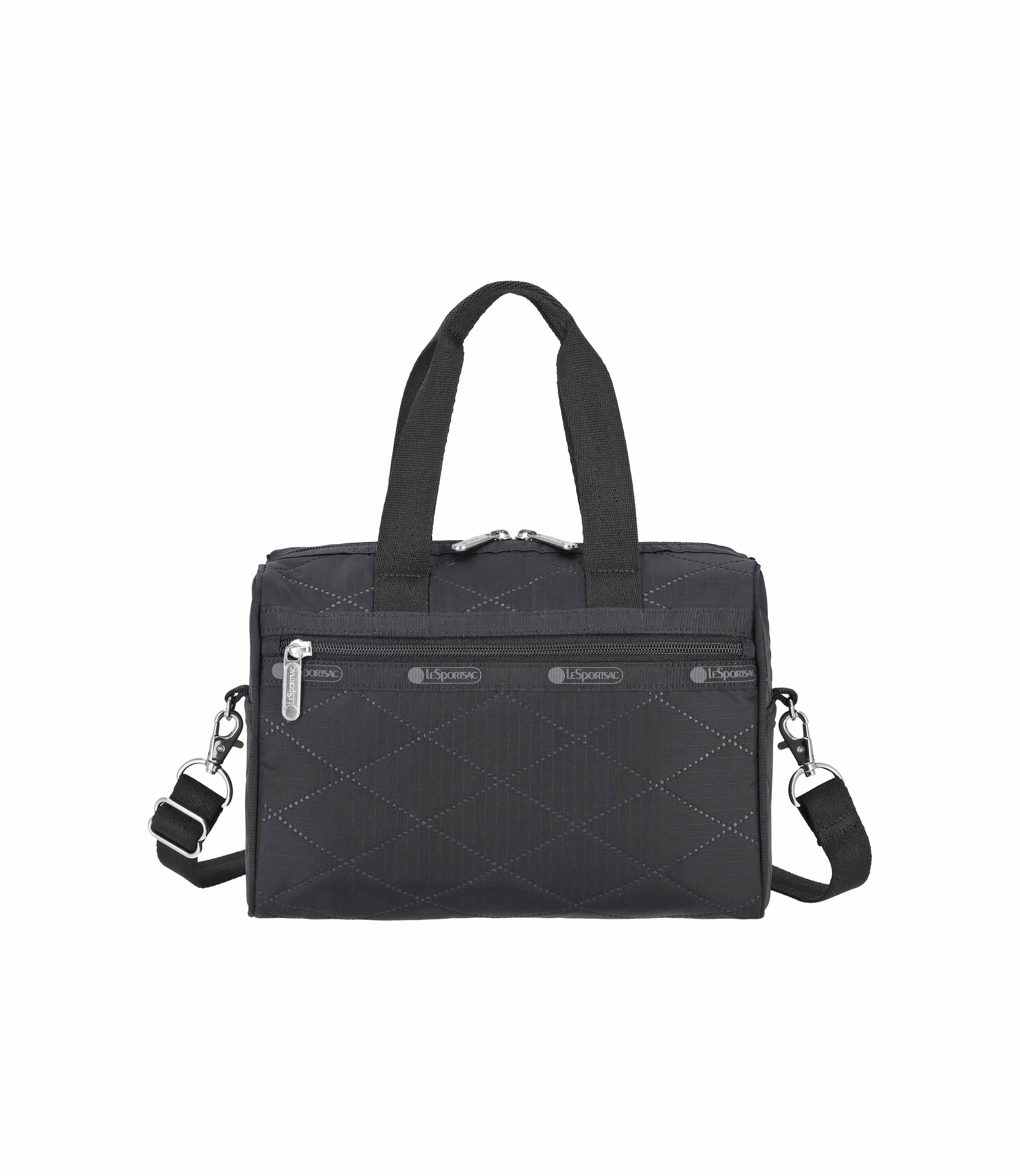Everyday Small Satchel - Black Cross Deboss – LeSportsac