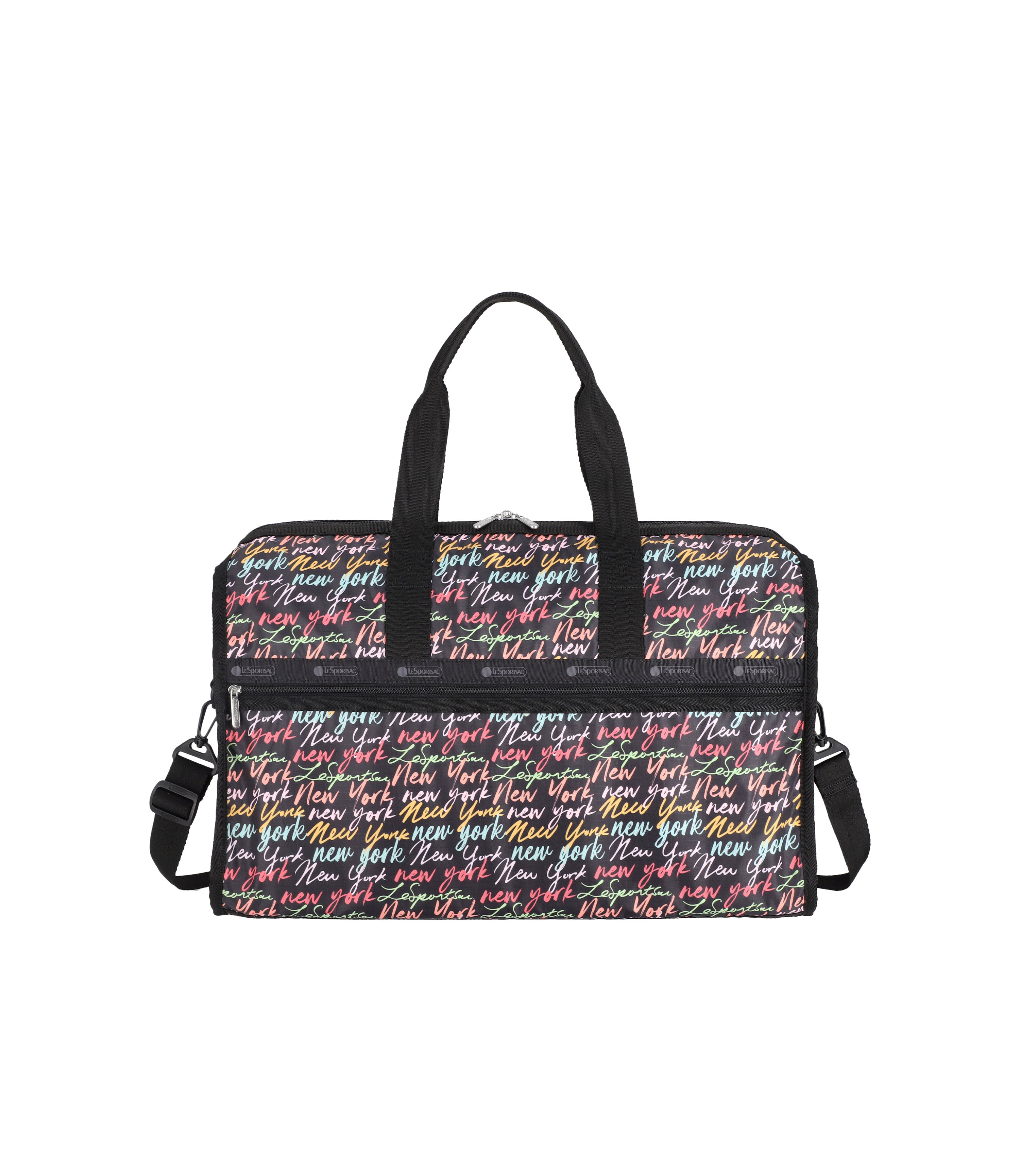 Deluxe Large Weekender - NYC Script Black print – LeSportsac