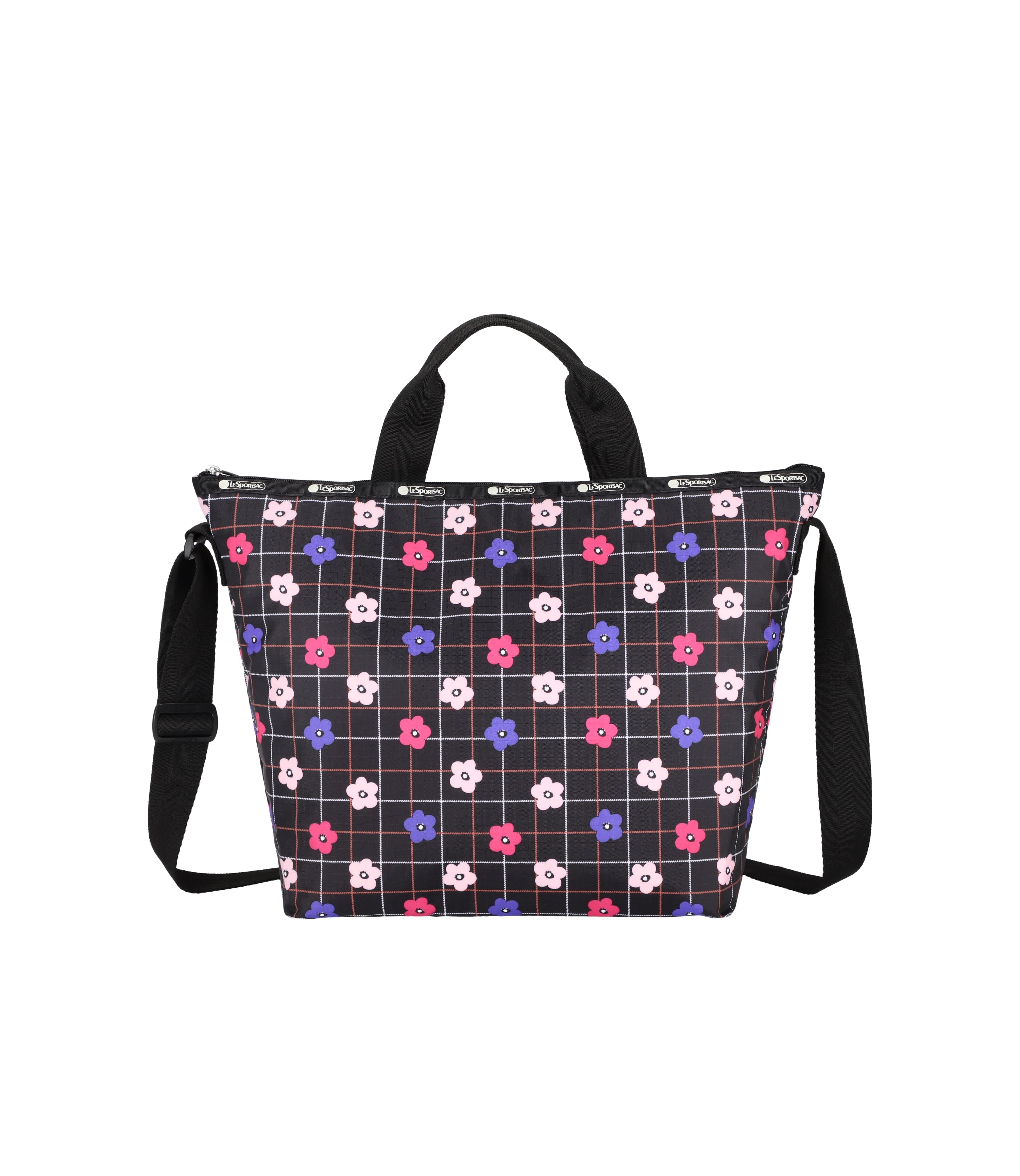 Deluxe Easy Carry Tote - Floral Plaid print – LeSportsac
