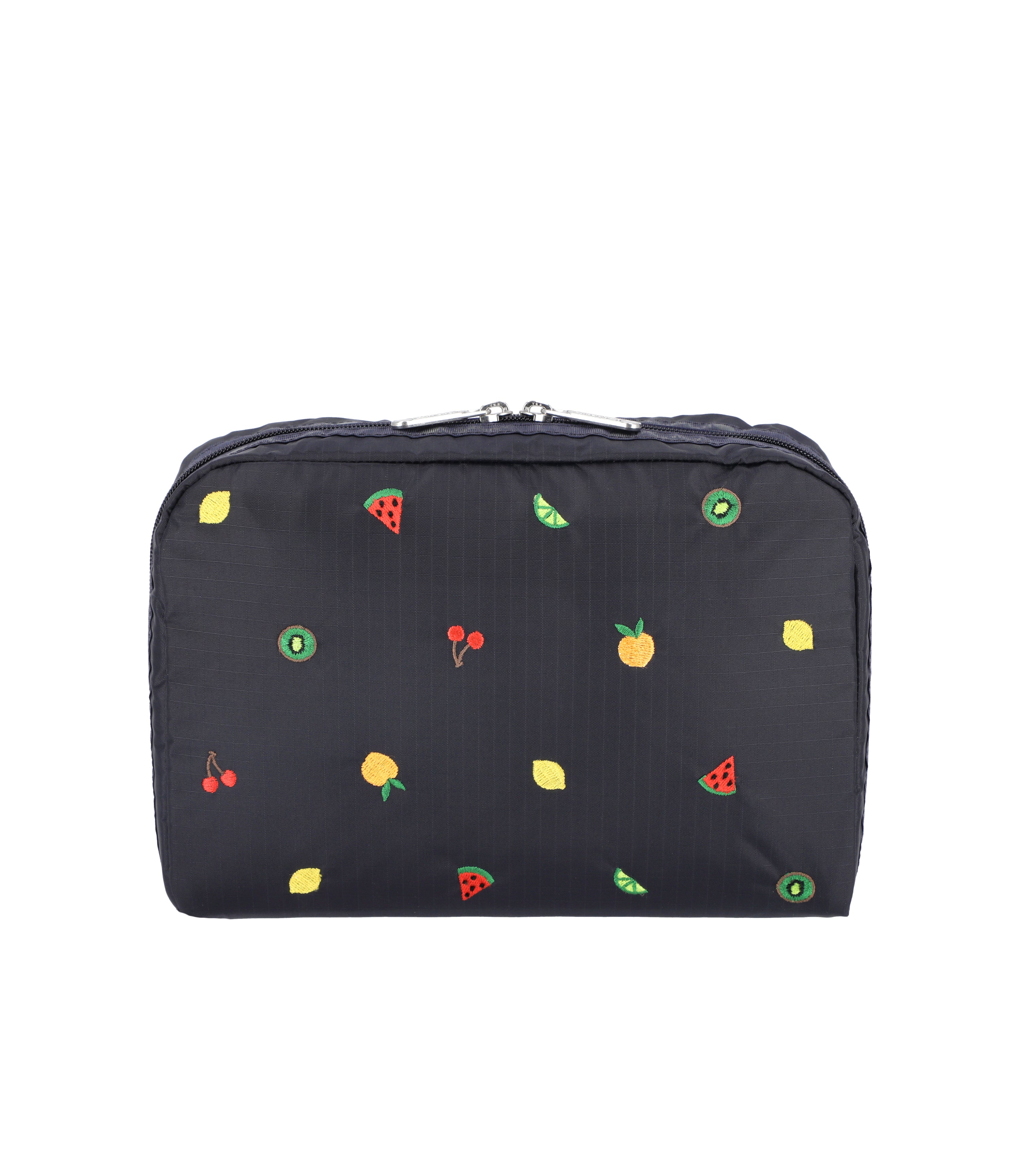 ★LeSportsac★ Mixed Fruit Embroidery Extra Large Rectangula Extra Large Rectangular Cosmetic - Mixed Fruit Embroidery
