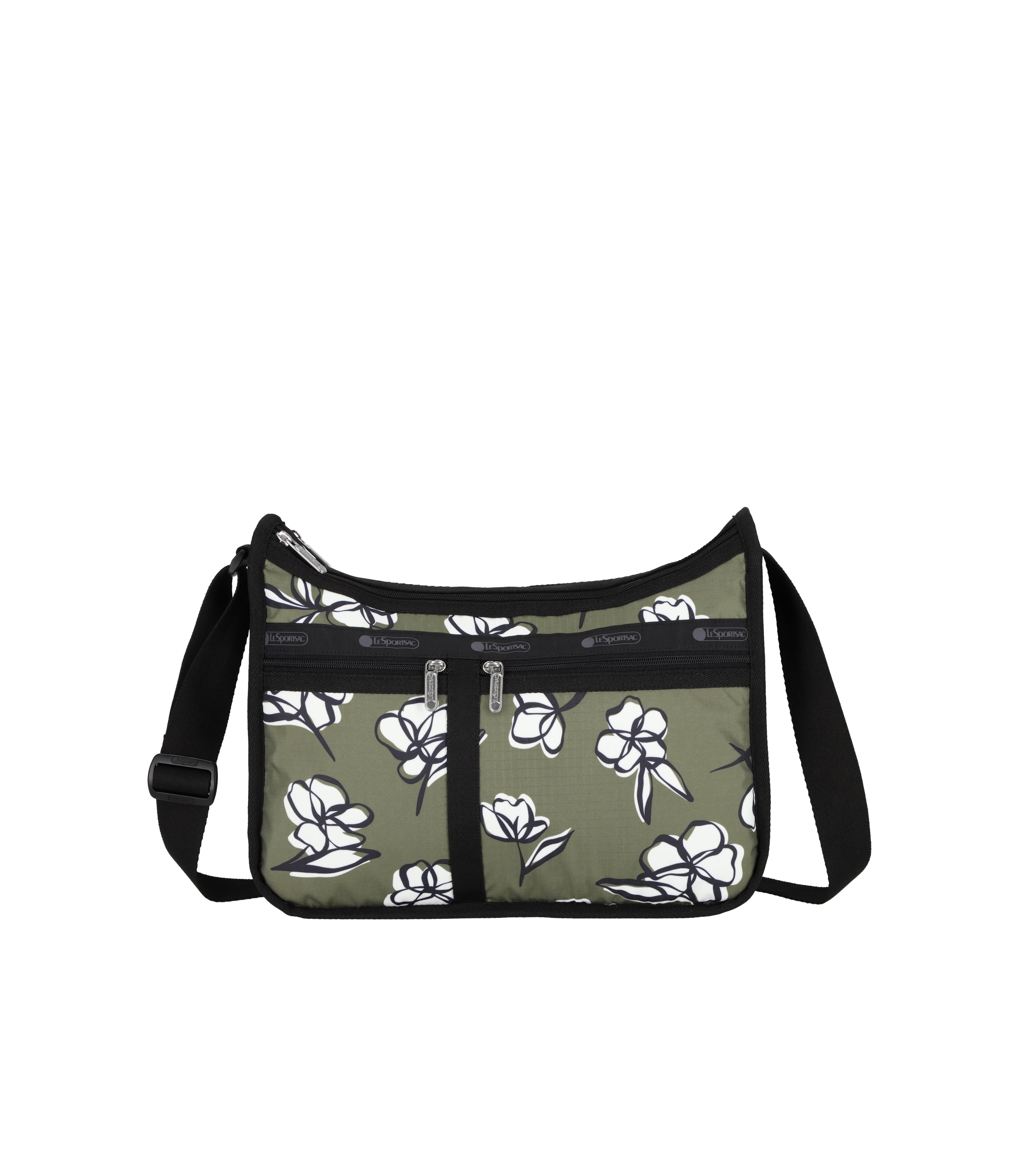LeSportsac 花柄バッグ 黒 レスポートサック LeSportsac バッグ ショルダーバッグ 斜めがけ