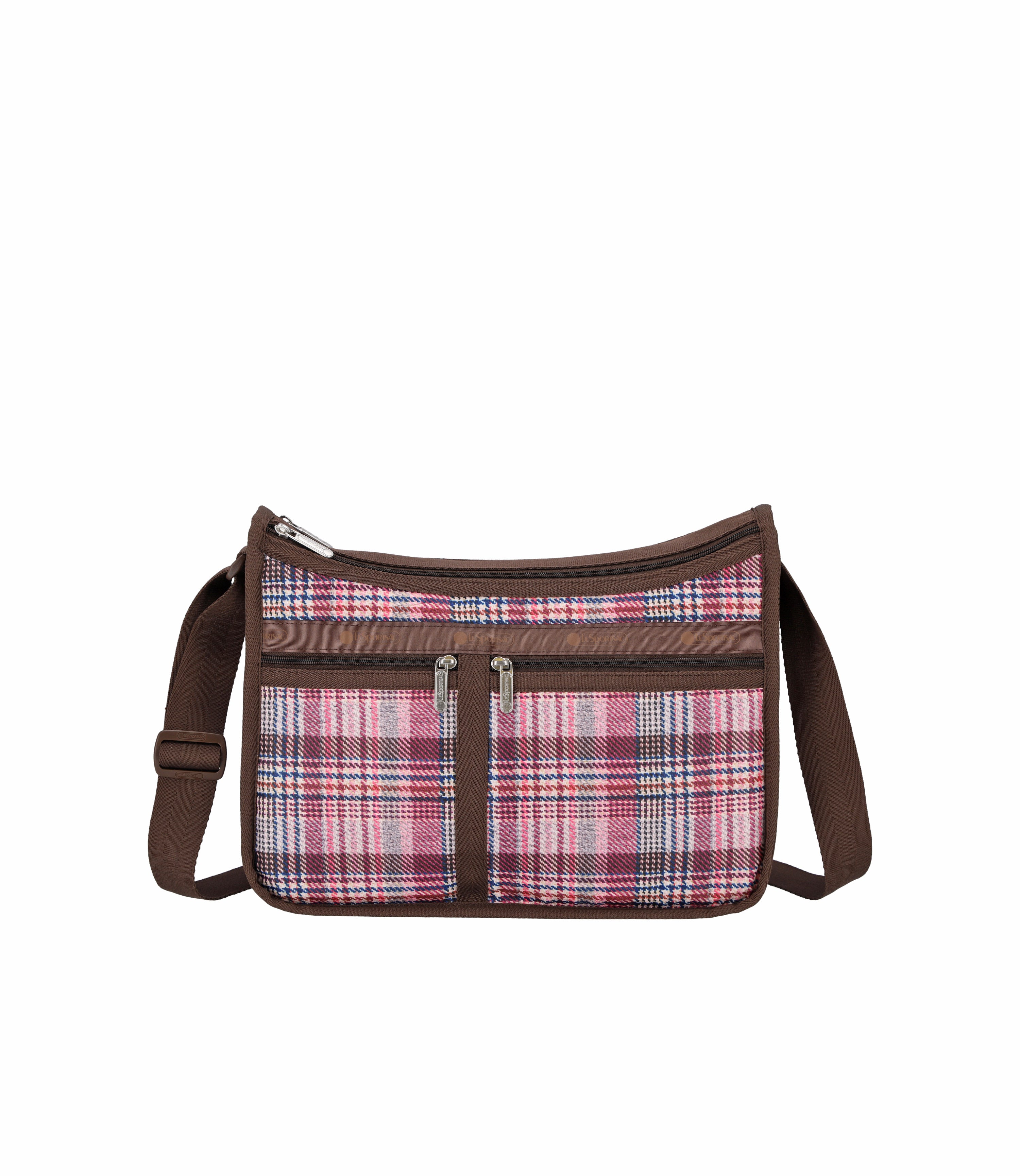 Deluxe Everyday Bag - Pink Rosewood Plaid print – LeSportsac