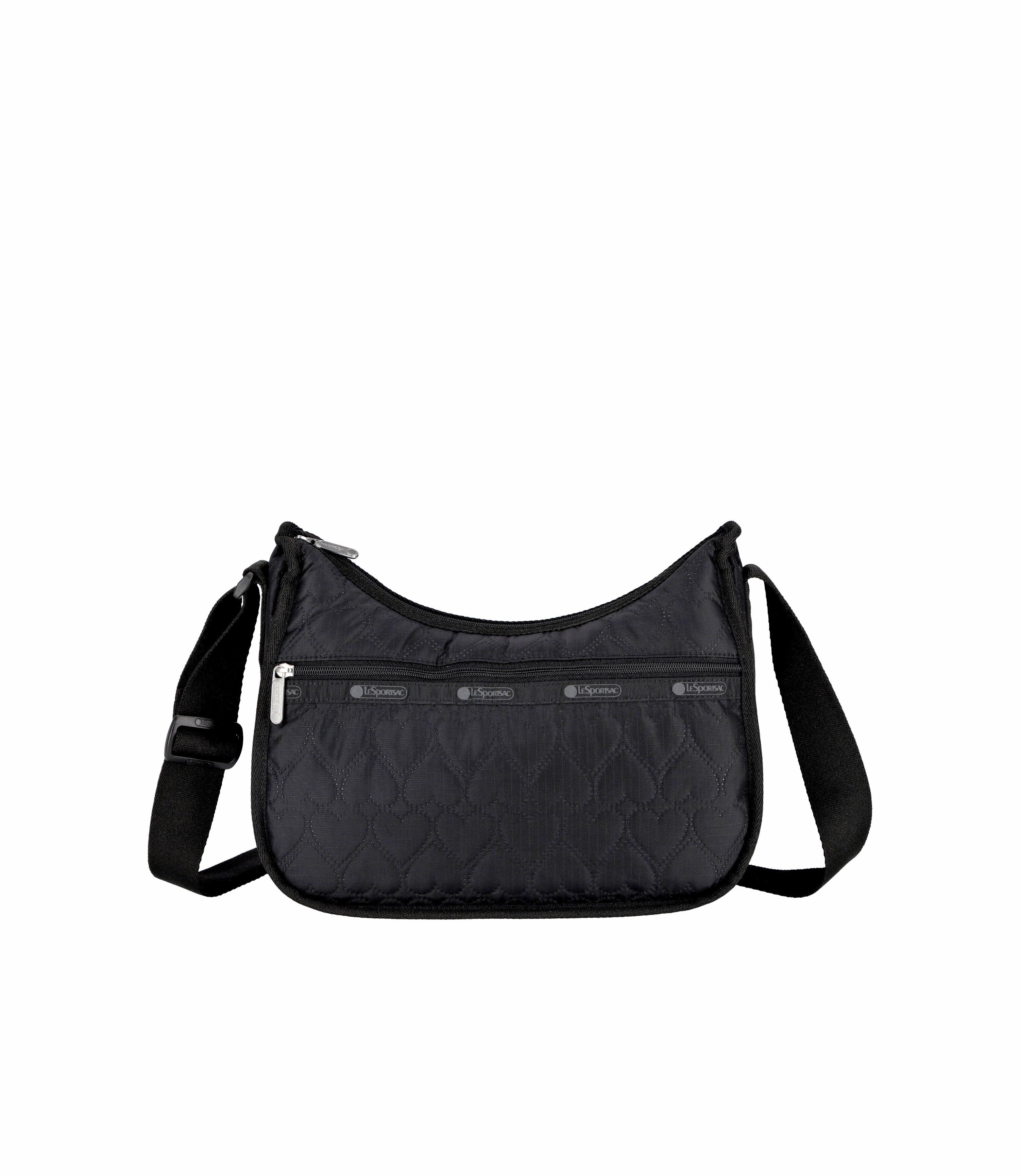 ★LeSportsac★ Black Heart Debossed Micro Tote Bag 4298HC14 Deluxe Easy Carry Tote - Black Heart Deboss – LeSportsac