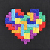 Tetris™ Heart Embroidery