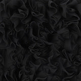 Black Mesh Ruffle