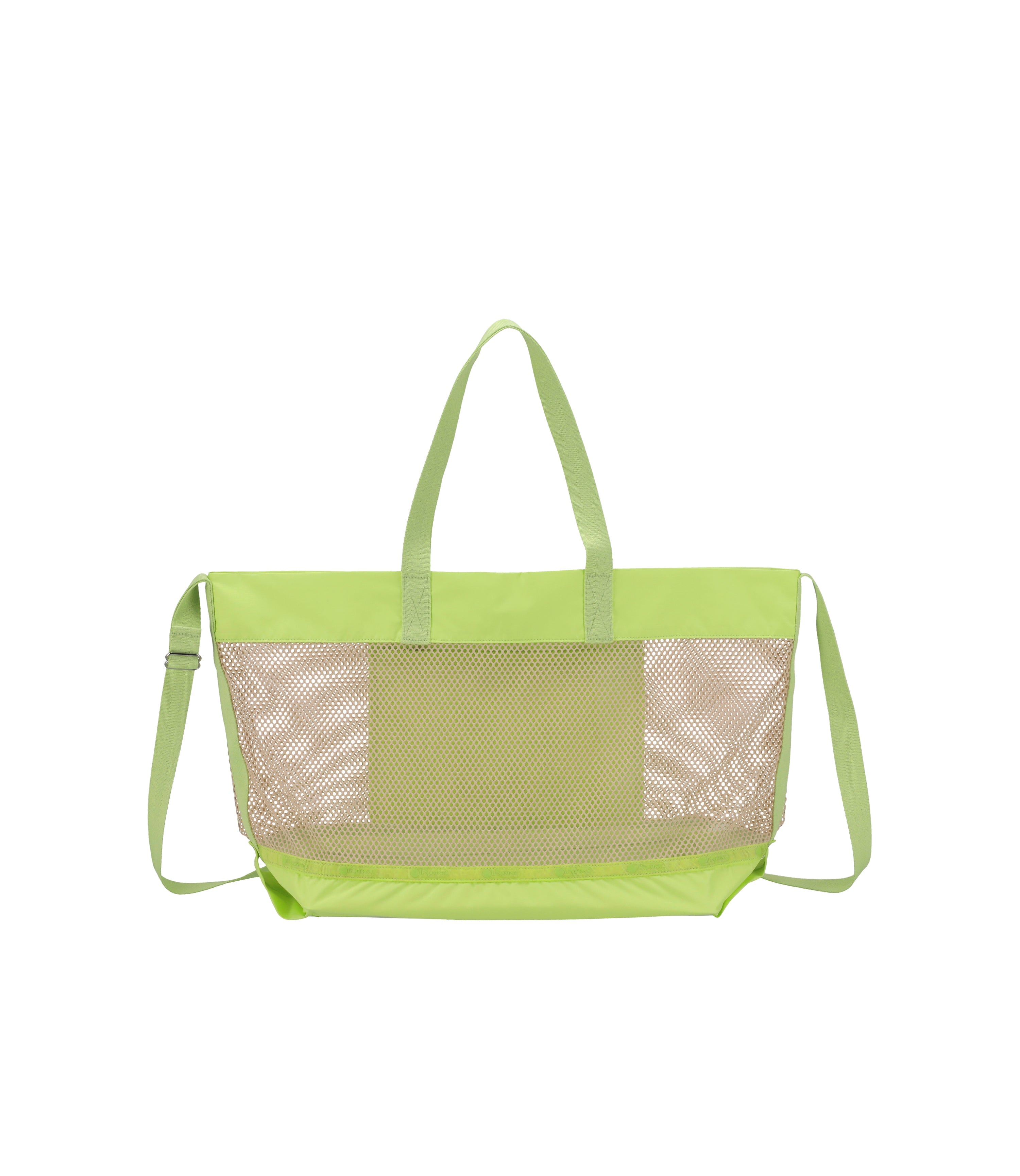 Solid Medium Mesh Tote Lime Mesh LeSportsac