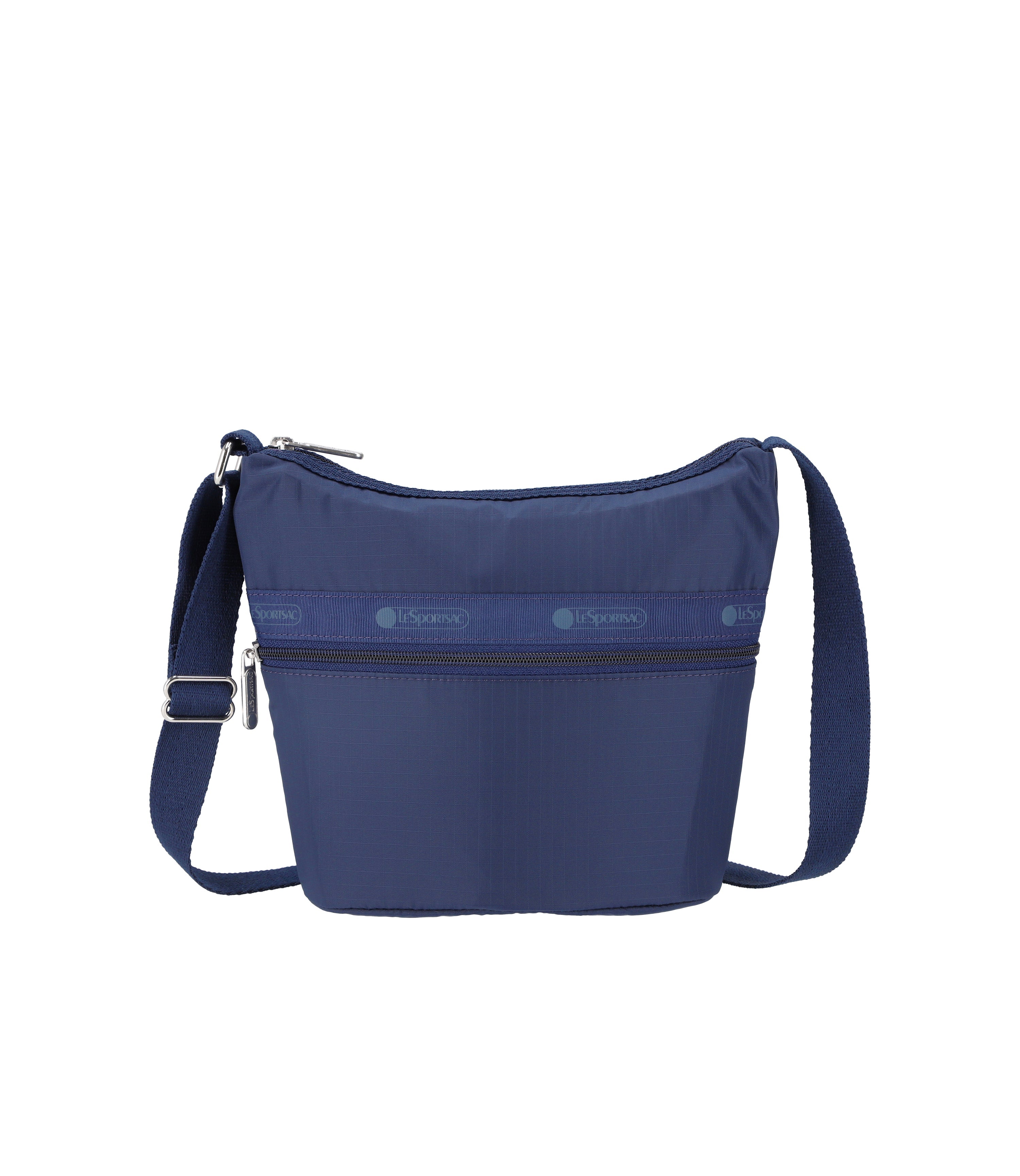 Mini Bucket Shoulder Bag - Navy Blue solid