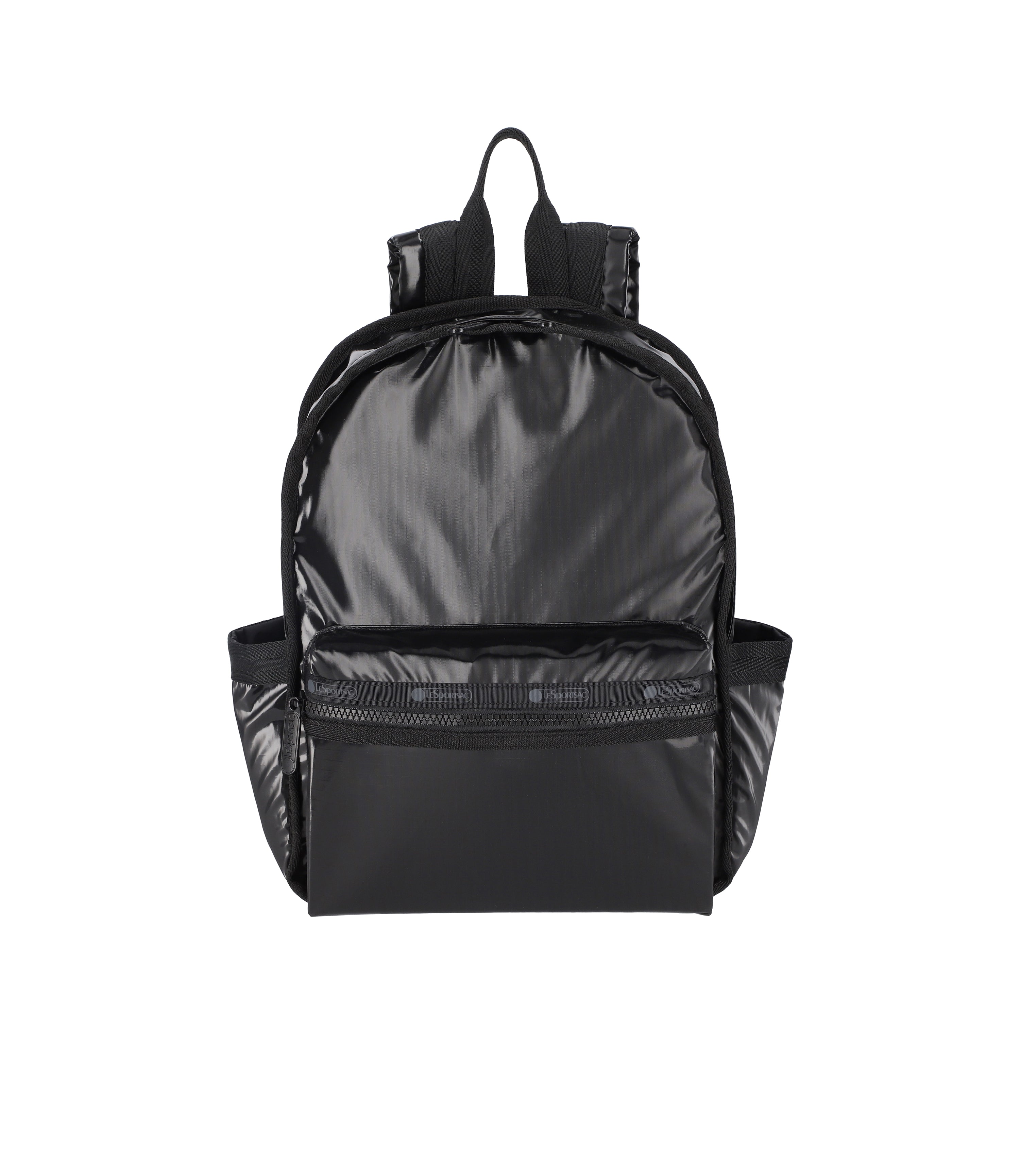 Shiny Black Route Small Backpack LeSportsac