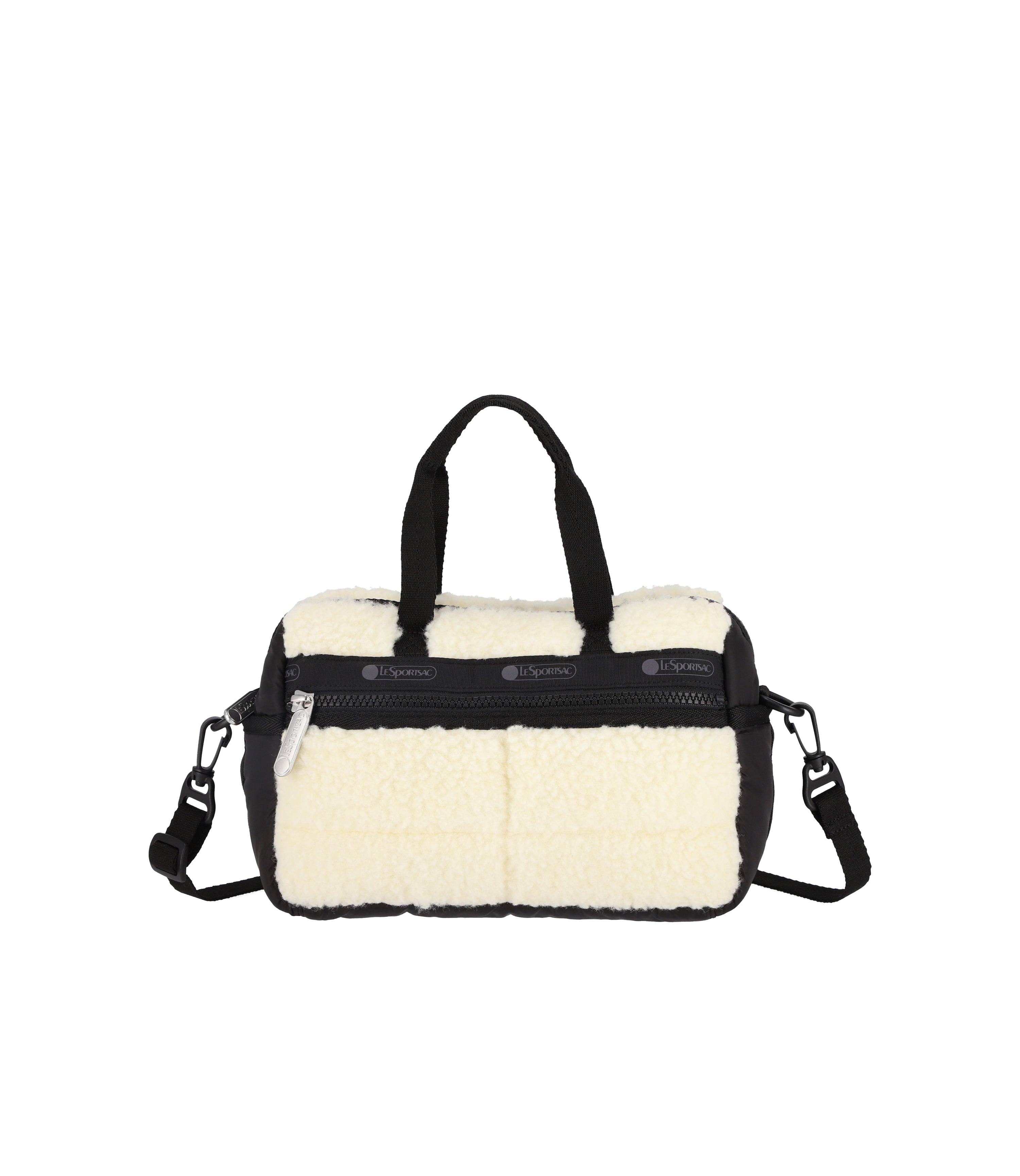 Puffy Sherpa Mini Duffel - Cream Vegan Sherpa