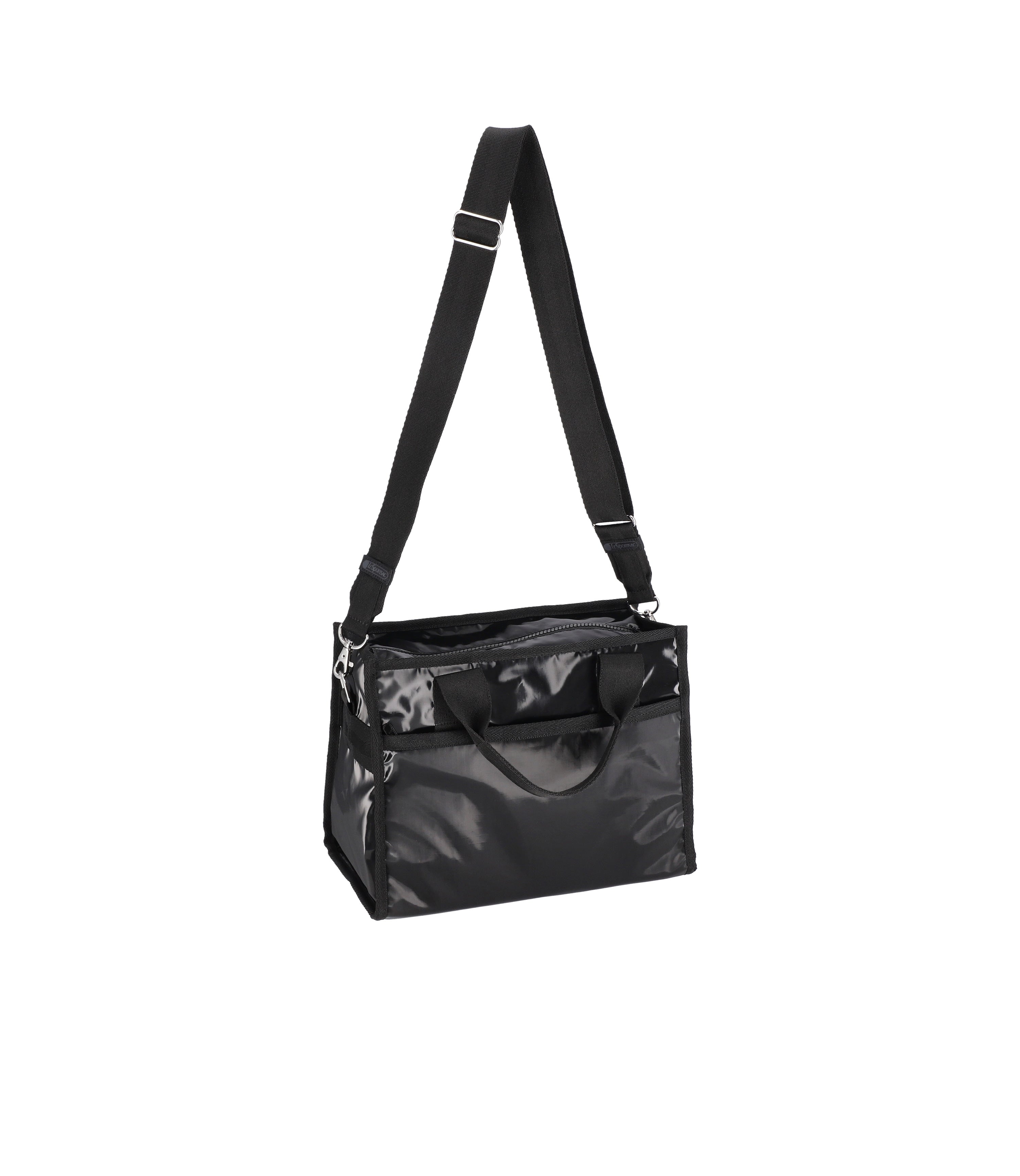 Large East/West Top Handle Tote - Black Shine – LeSportsac