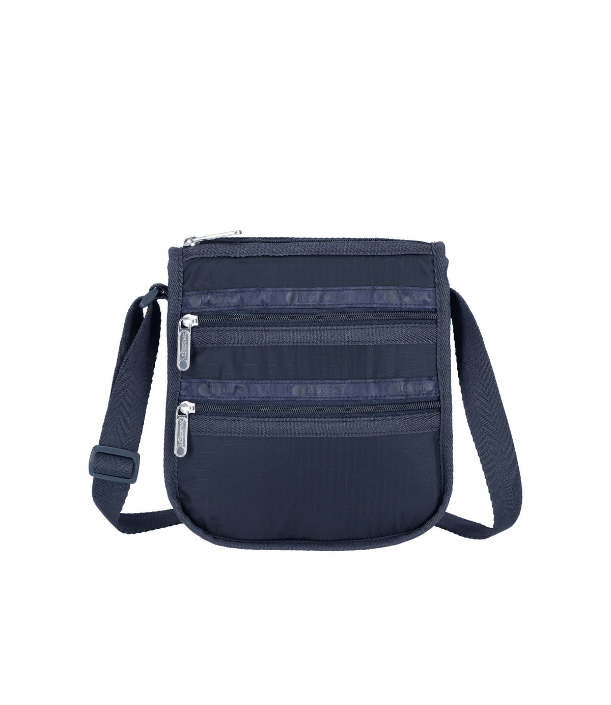 Medium 3-Zip Crossbody - Deep Sea Blue solid – LeSportsac