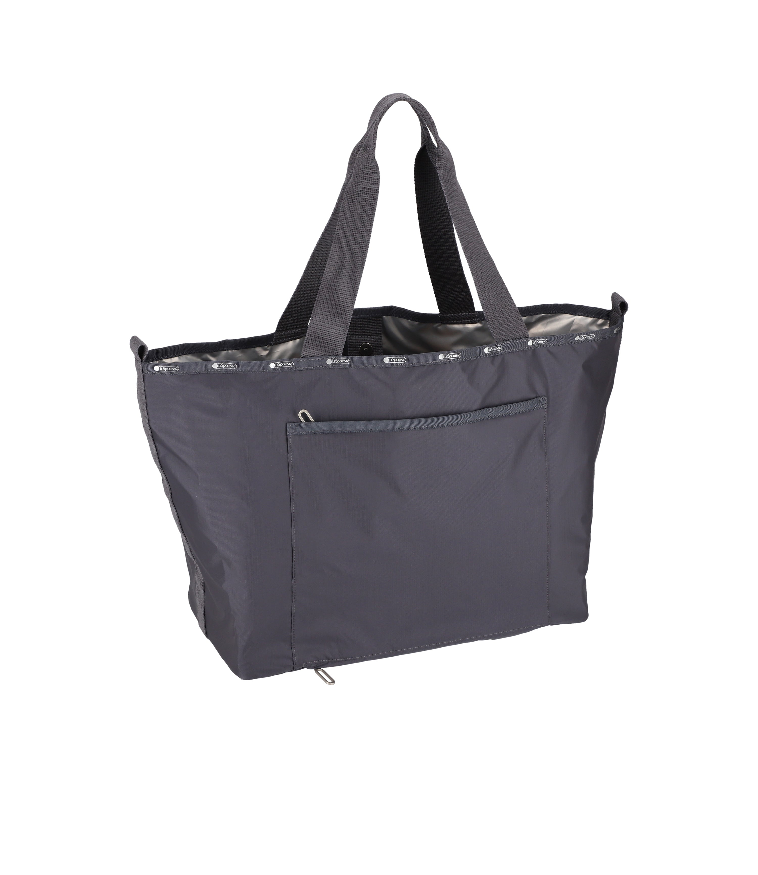 ★LeSportsac★ Shadow Gray C EW Tote Bag 1257C411 1257C411 Shiny Black Medium Zip Tote| LeSportsac