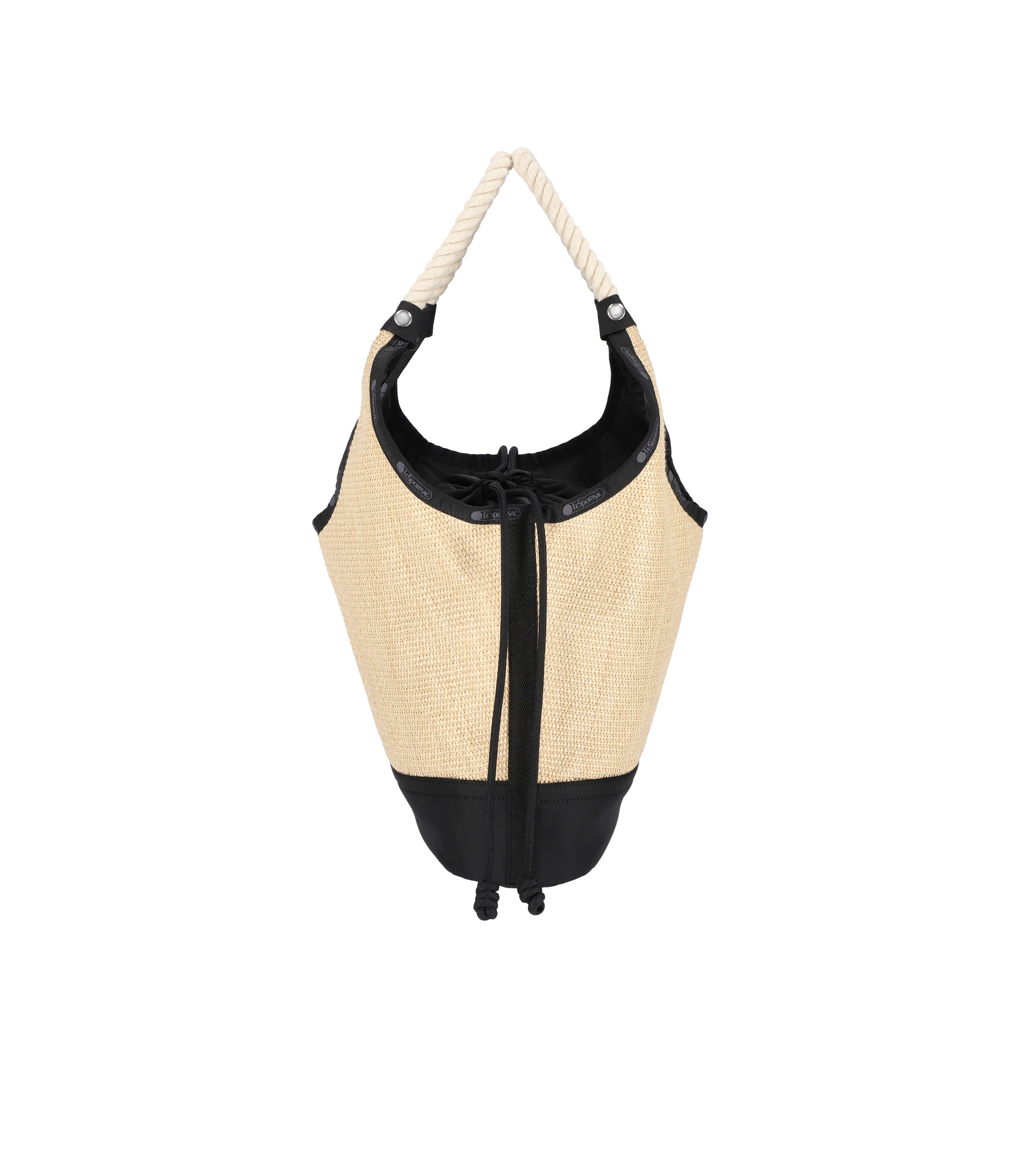 ★LeSportsac★ 1027 Large diamond Tote Large Diamond Tote - Black Raffia – LeSportsac