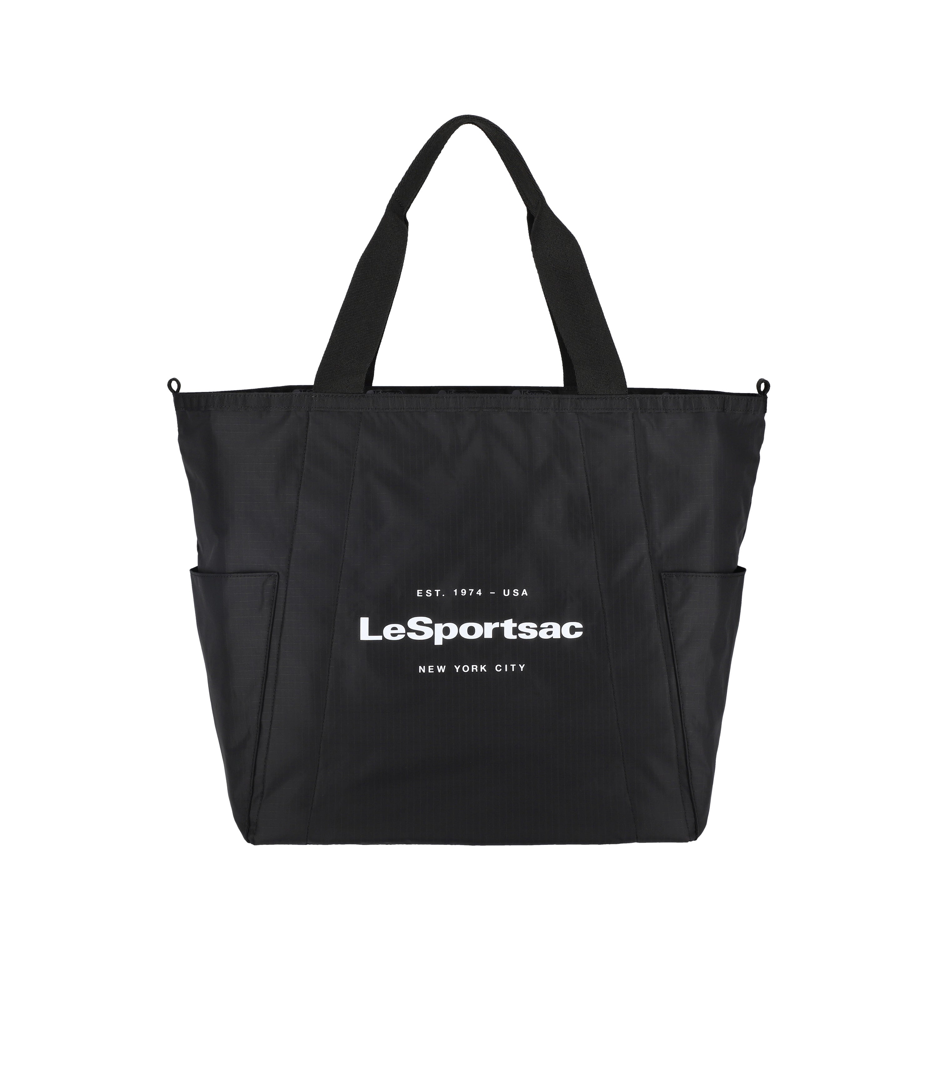 ★LeSportsac★ Lilac Black Shine Medium Two Way Tote Bag 111 LeSportsac Lilac/Black Shine Medium 2 Way Tote - Purple