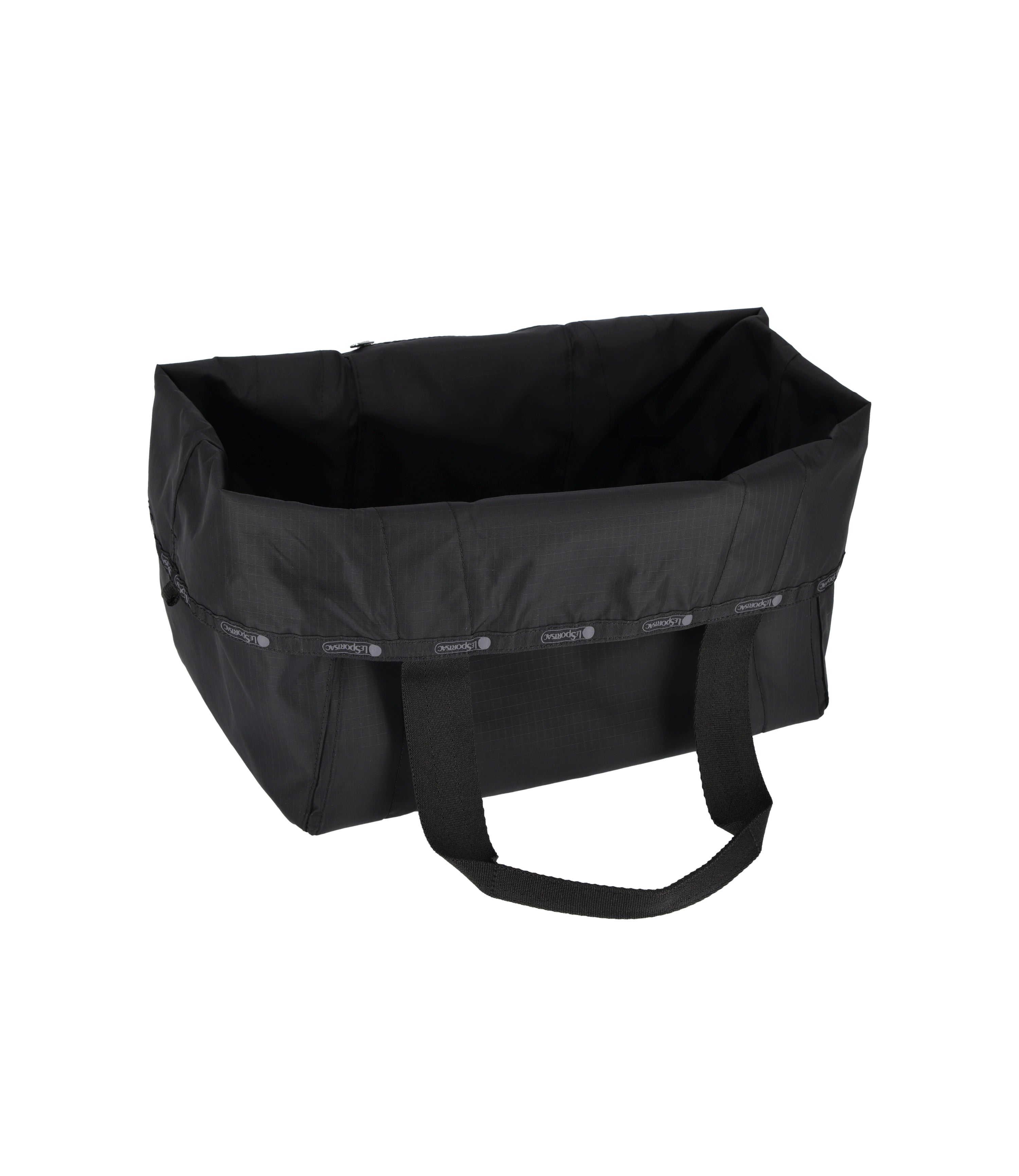 ★LeSportsac★ Lilac/black shine medium two-way tote bag [11 LeSportsac Lilac/Black Shine Medium 2 Way Tote - Purple