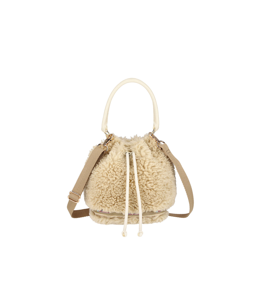 Small Drawstring Bag Warm Beige Fur – LeSportsac