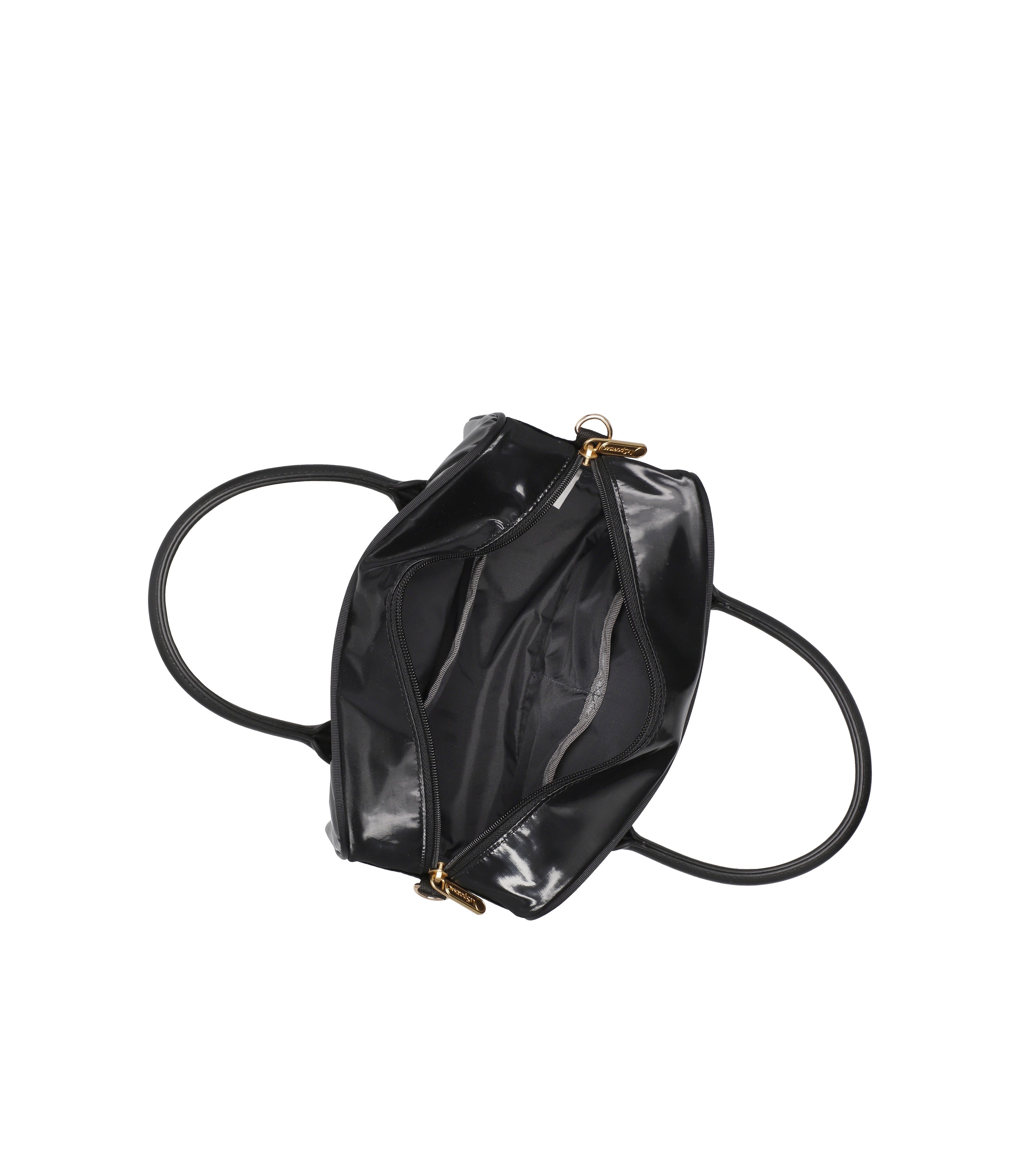 Square Top Handle Crossbody - Uptown Black Shine/Black – LeSportsac