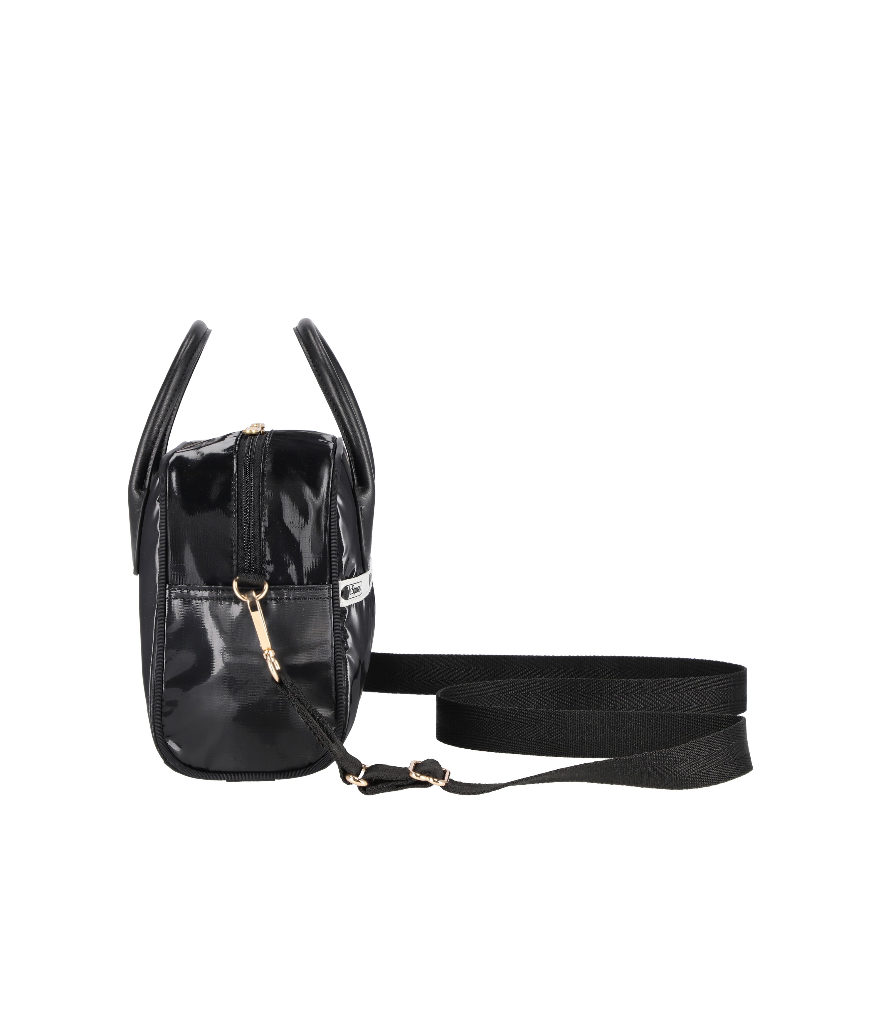 Square Top Handle Crossbody - Uptown Black Shine/Black – LeSportsac
